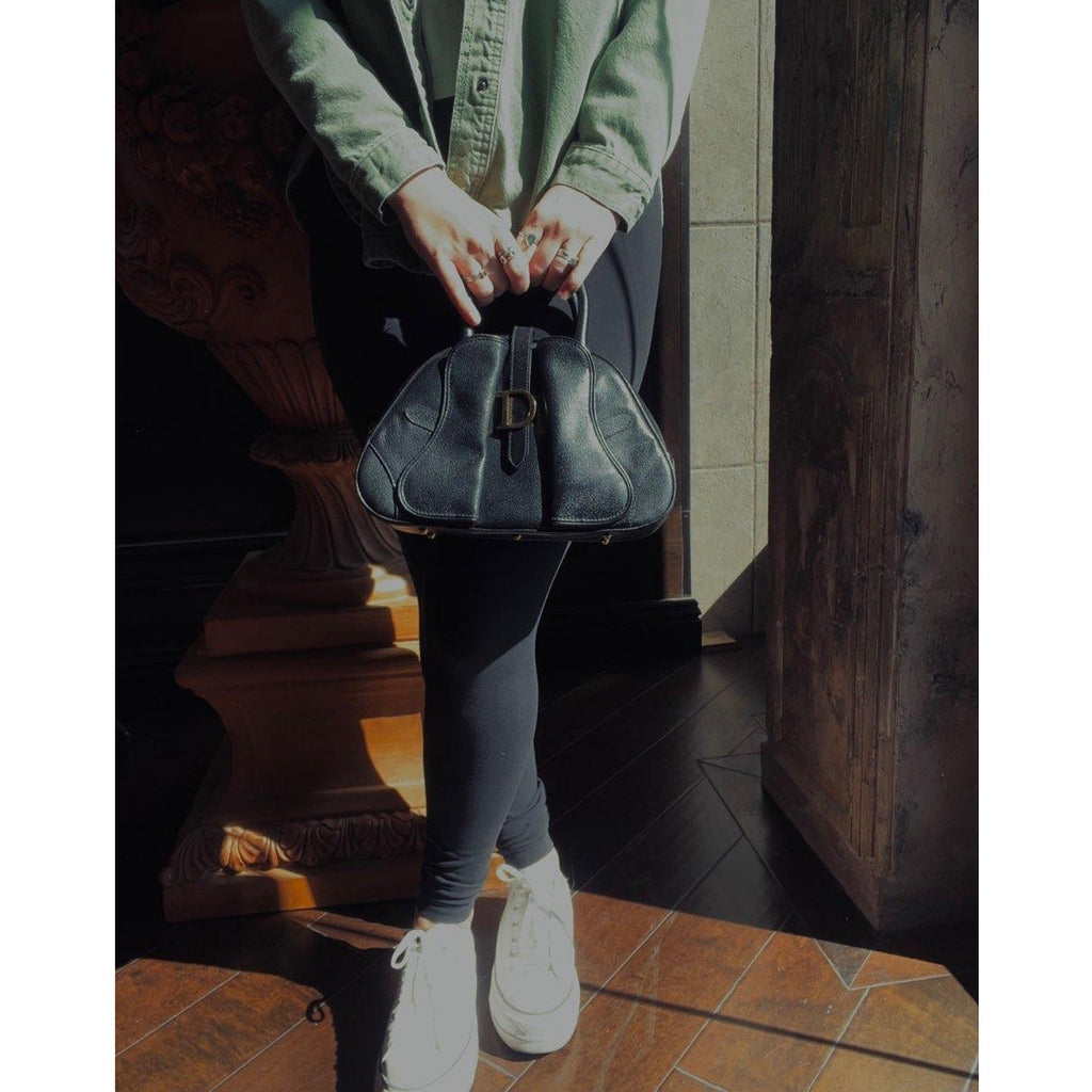 Christian Dior Vintage Double Saddle Mini Bowler Bag
