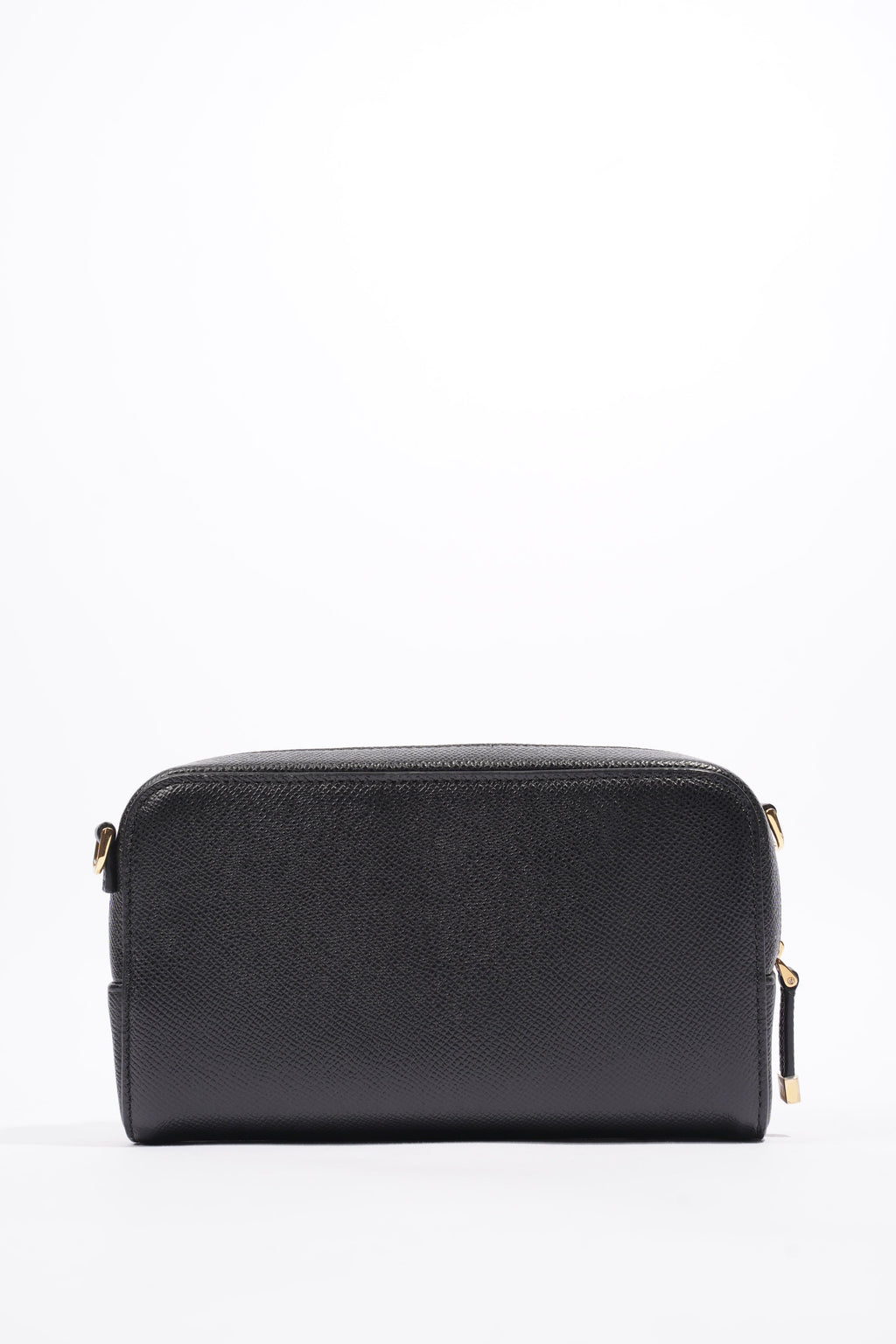 Christian Dior Caro Double Zipped Pouch Black Leather