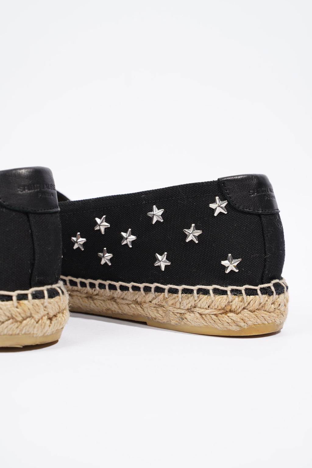 Saint Laurent Espadrilles Black / Silver Cotton EU 38 UK 5