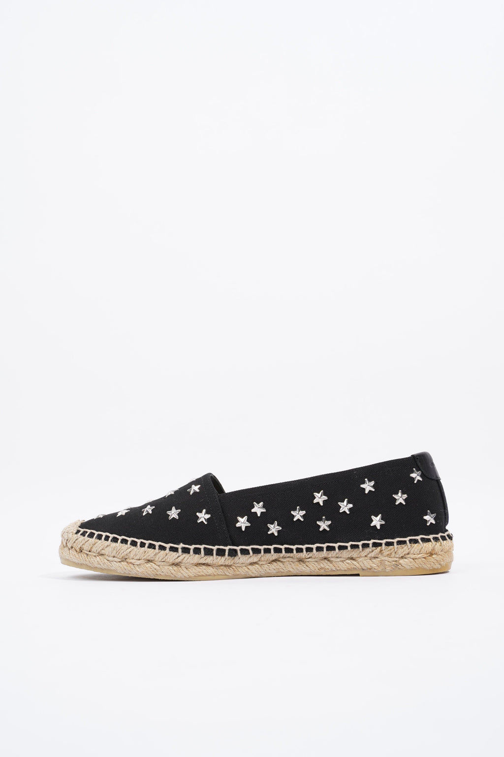 Saint Laurent Espadrilles Black / Silver Cotton EU 38 UK 5