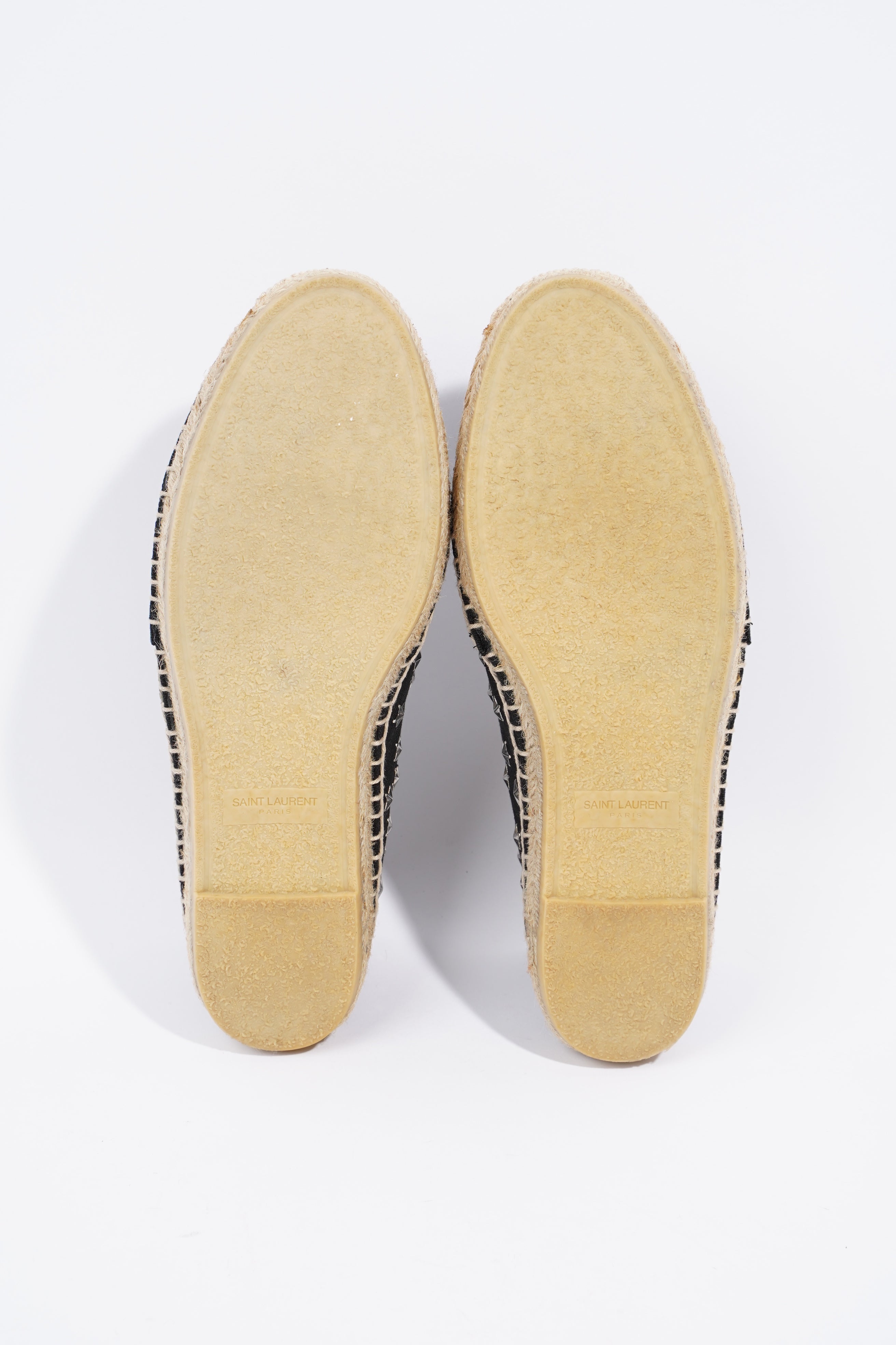 Saint Laurent Espadrilles Black / Silver Cotton EU 38 UK 5