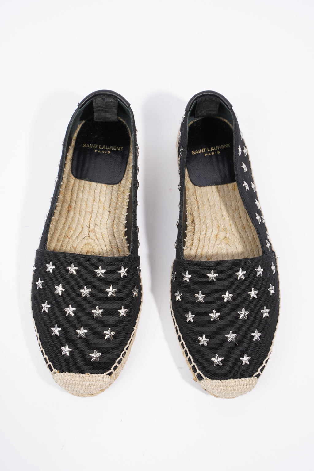 Saint Laurent Espadrilles Black / Silver Cotton EU 38 UK 5