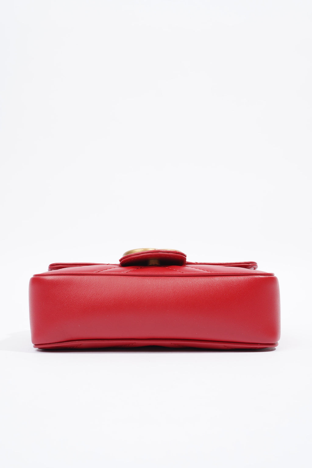 Gucci GG Marmont Red Matelasse Leather Super Mini