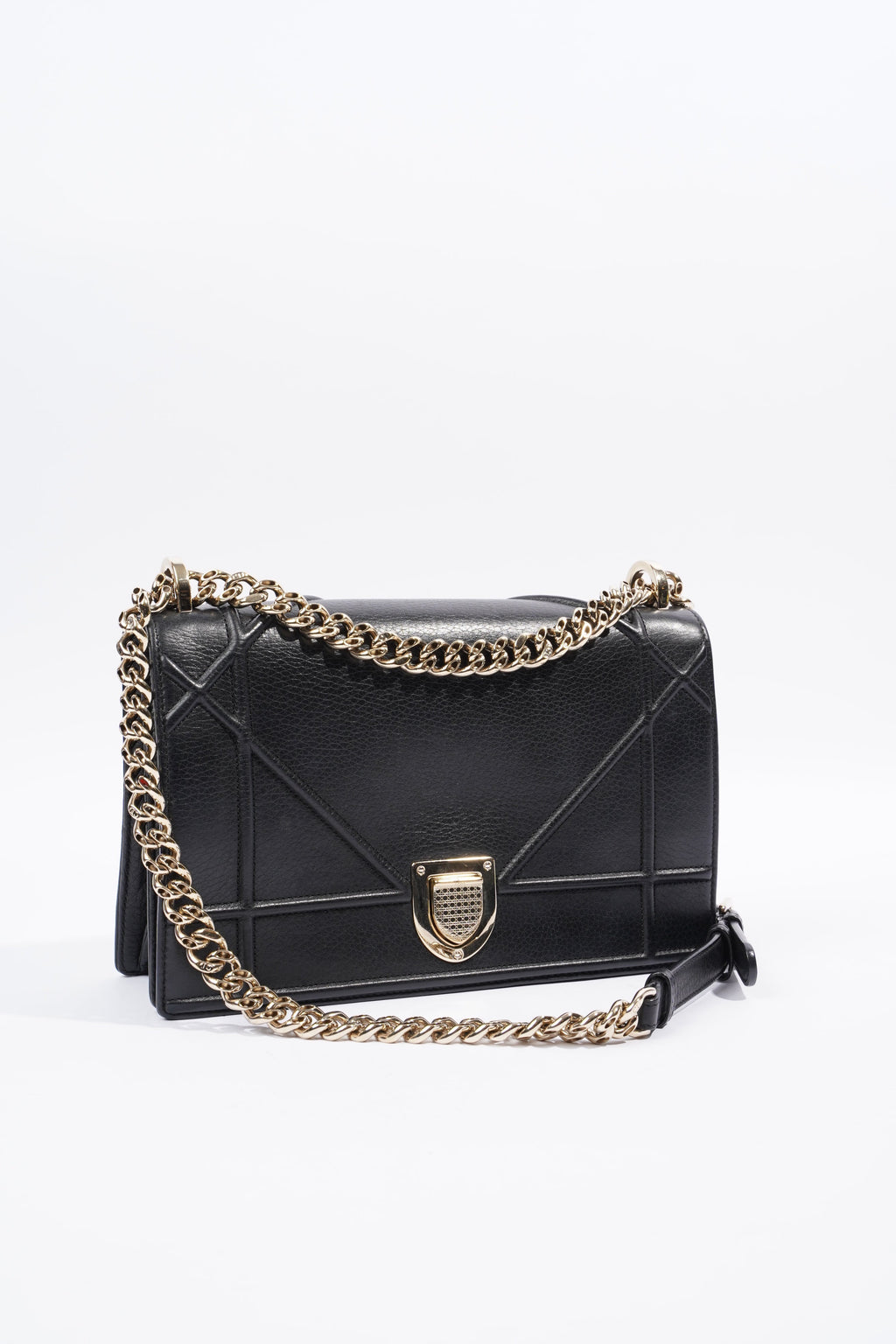 Christian Dior Diorama Black Leather Medium