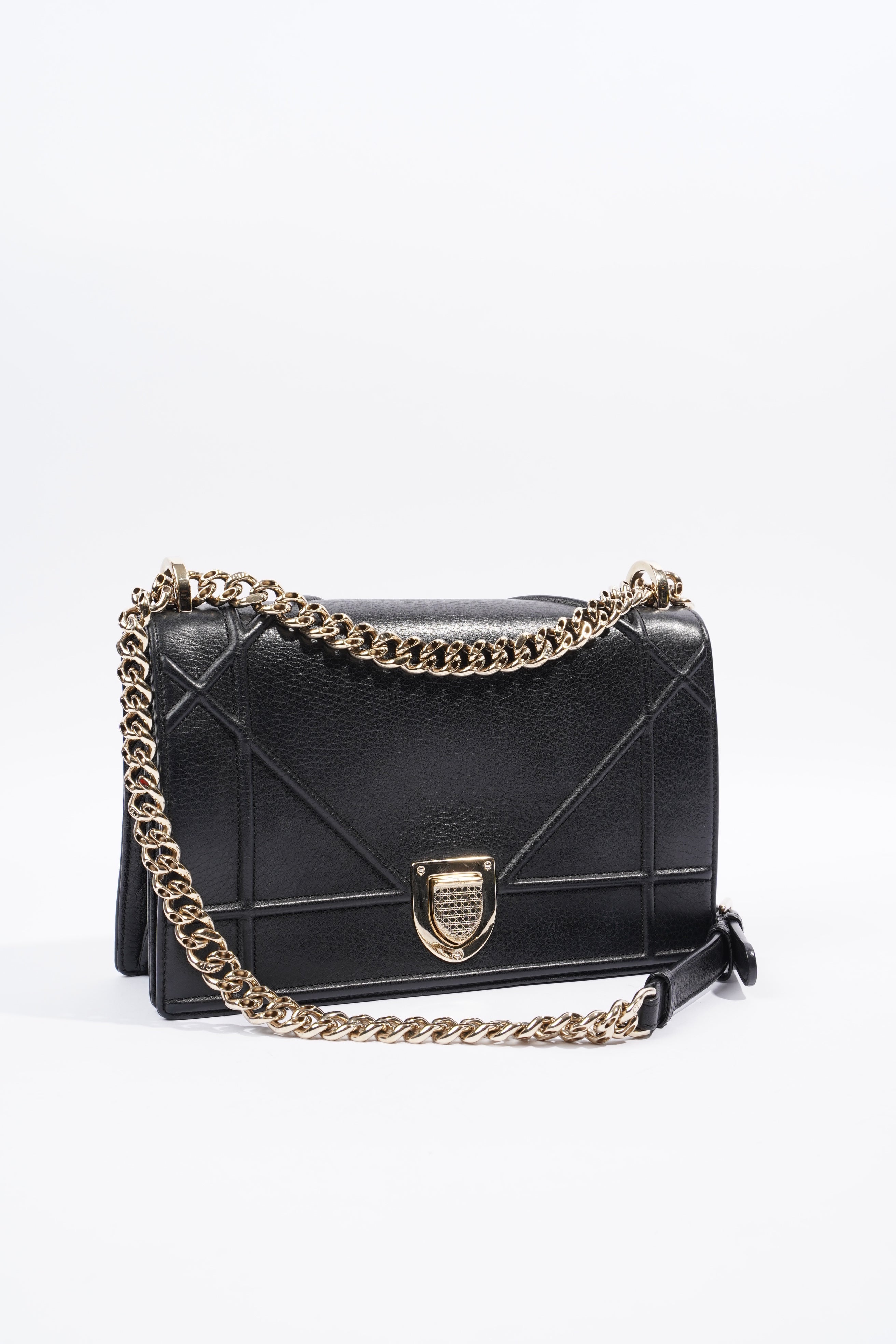 Christian Dior Diorama Black Leather Medium