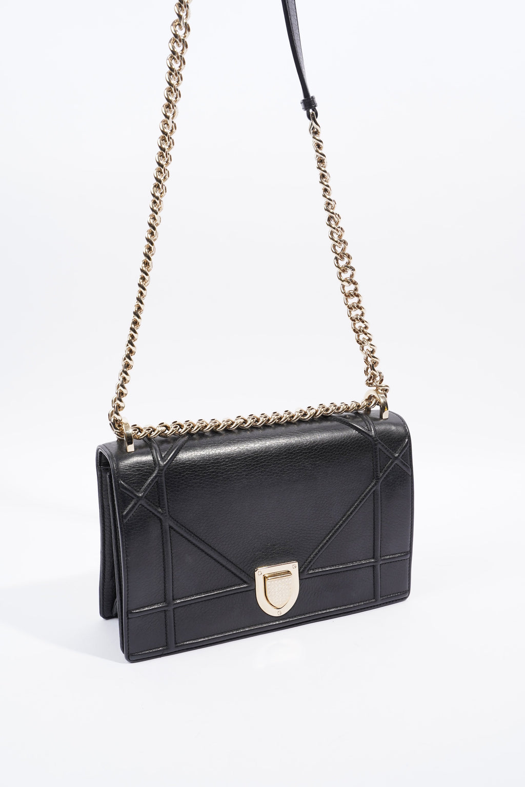 Christian Dior Diorama Black Leather Medium