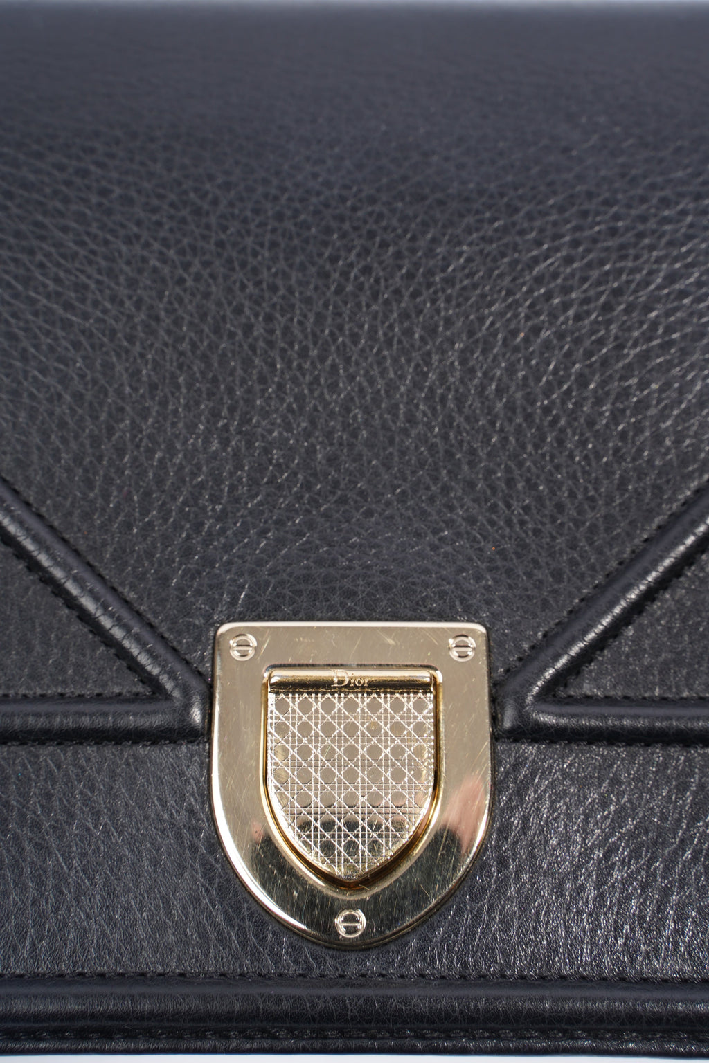 Christian Dior Diorama Black Leather Medium