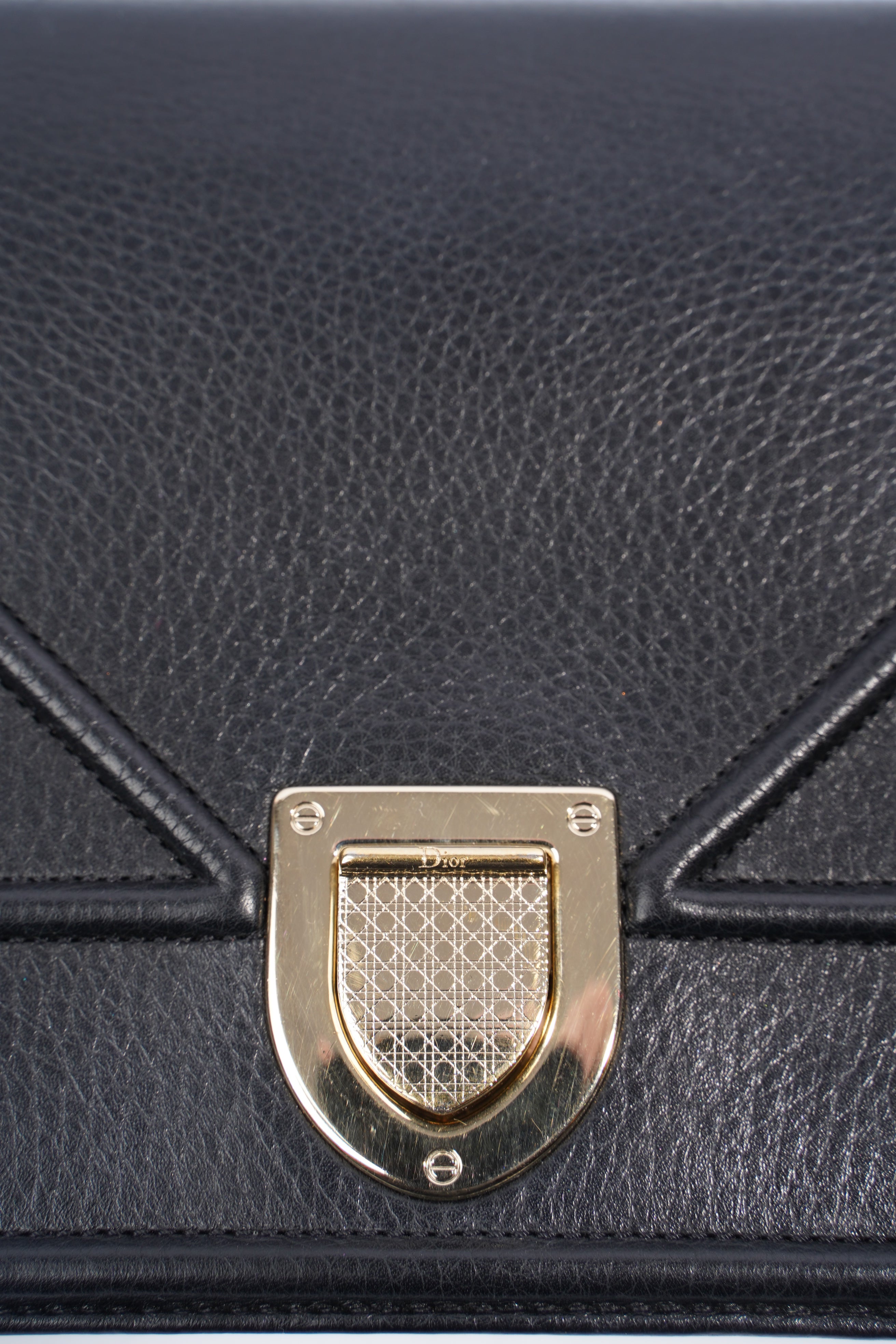 Christian Dior Diorama Black Leather Medium
