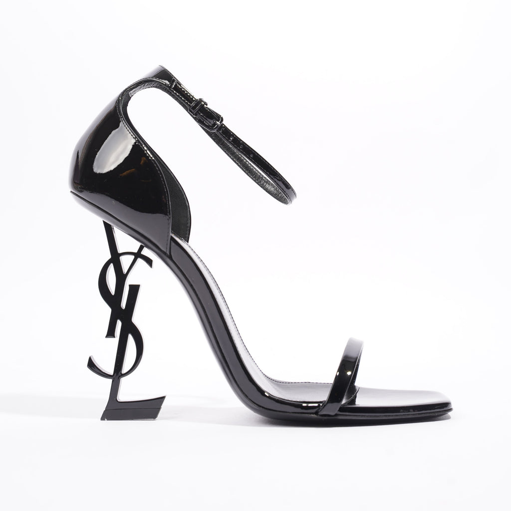 Saint Laurent Opyum Sandal 110 Black Patent Leather EU 39 UK 6