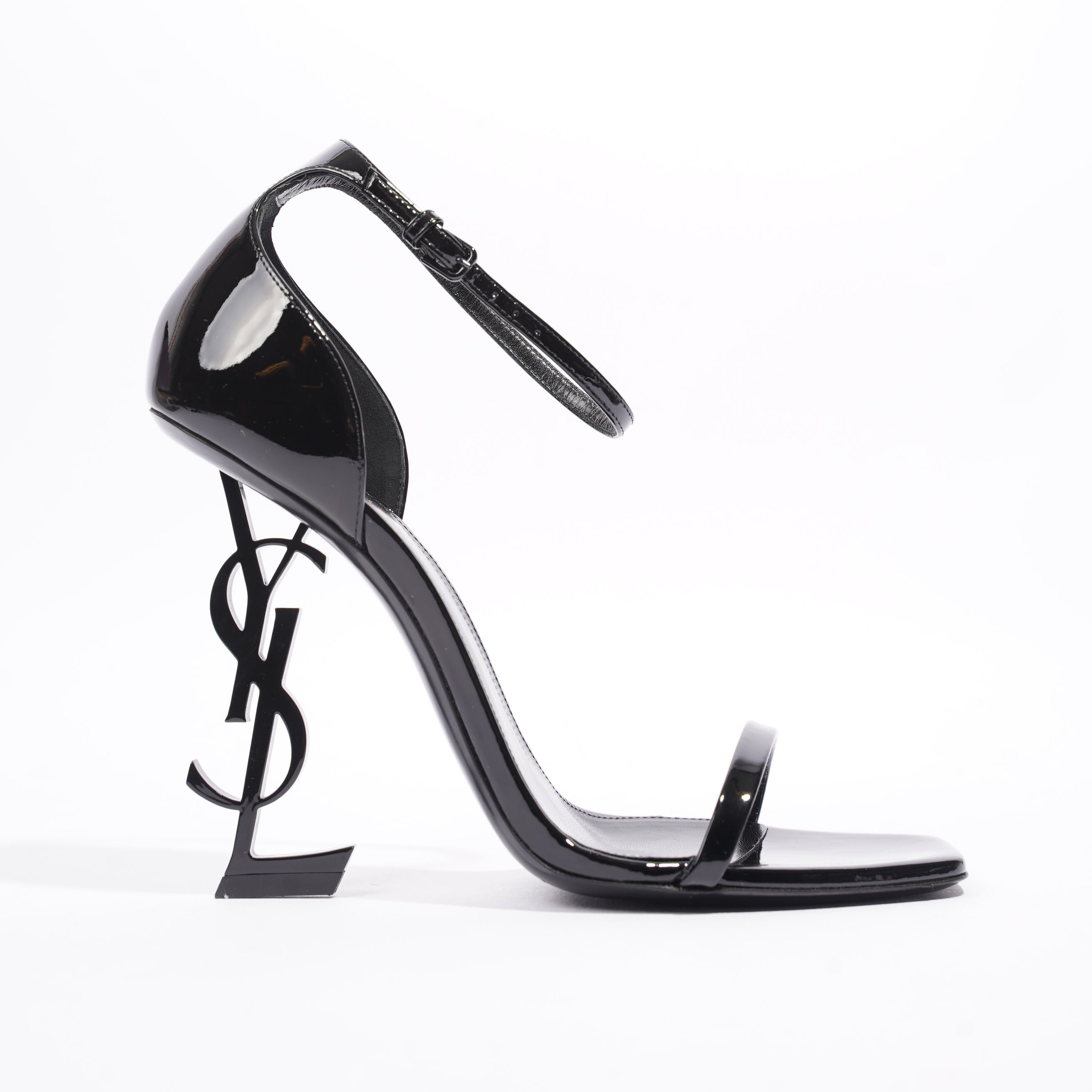 Saint Laurent Opyum Sandal 110 Black Patent Leather EU 39 UK 6