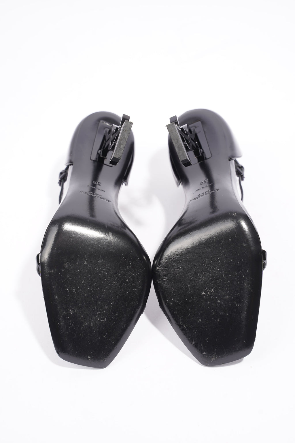 Saint Laurent Opyum Sandal 110 Black Patent Leather EU 39 UK 6