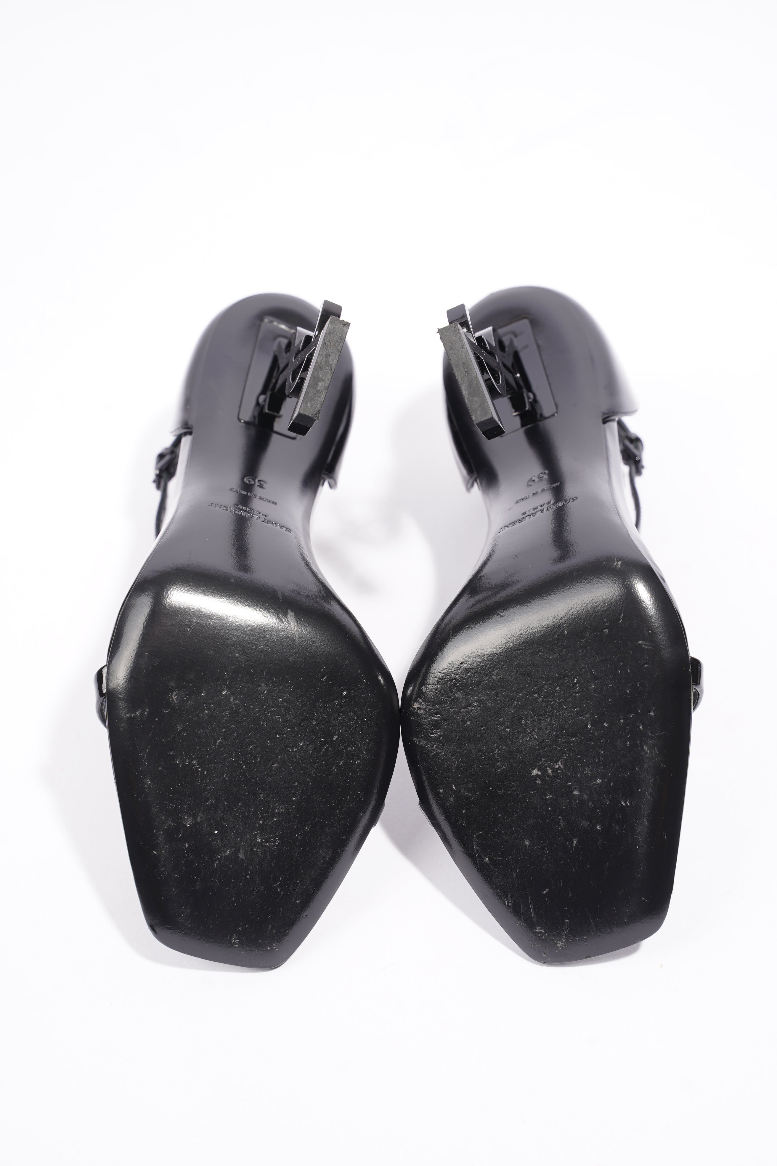 Saint Laurent Opyum Sandal 110 Black Patent Leather EU 39 UK 6
