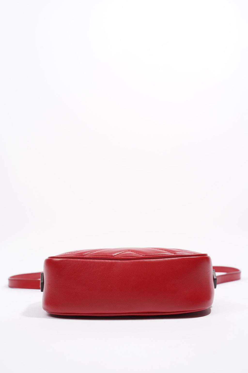 Gucci Marmont Zip Bag Red / Gold Matelasse Leather Mini