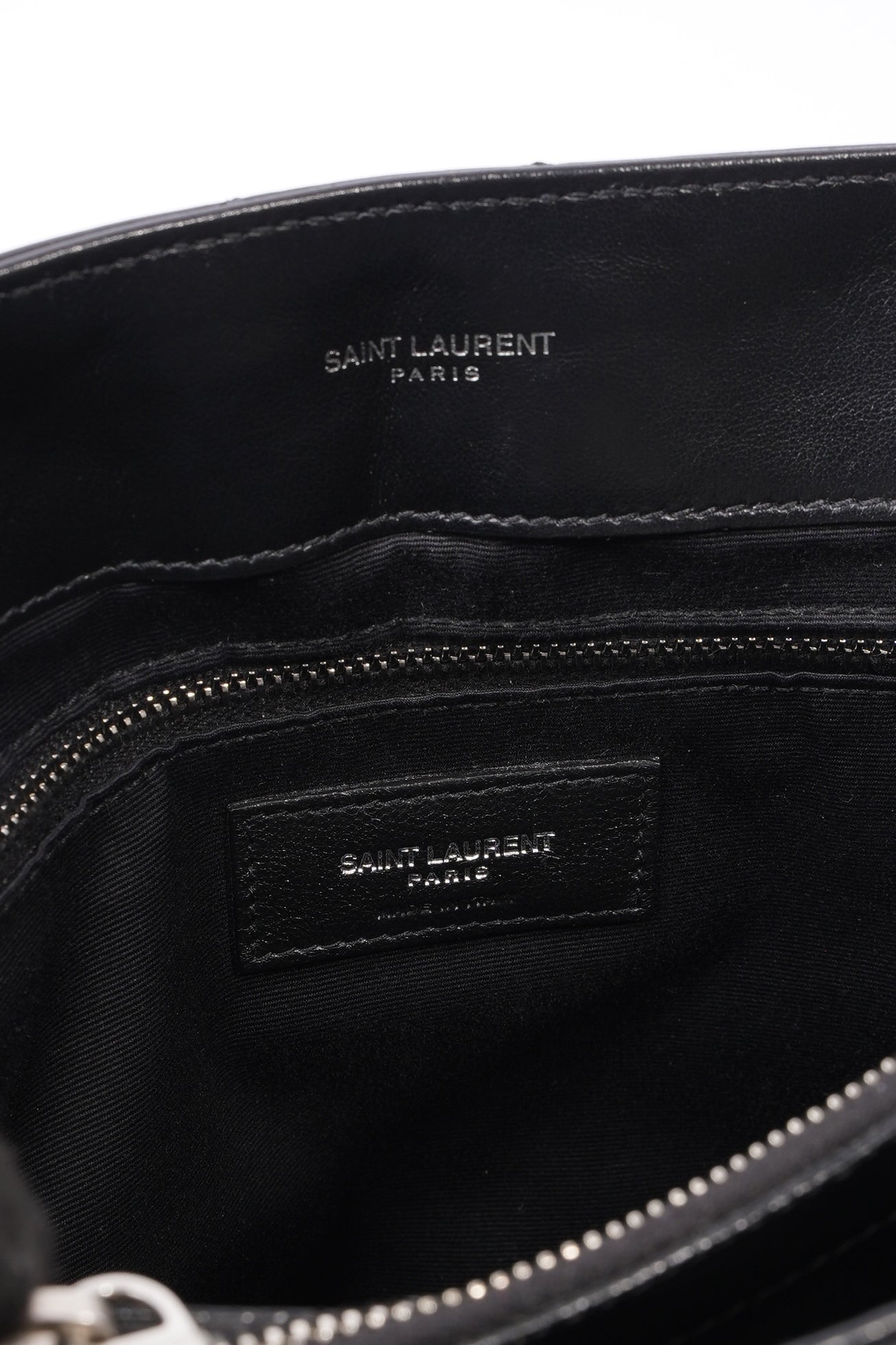 Saint Laurent Medium Lou Lou Black Calfskin Leather