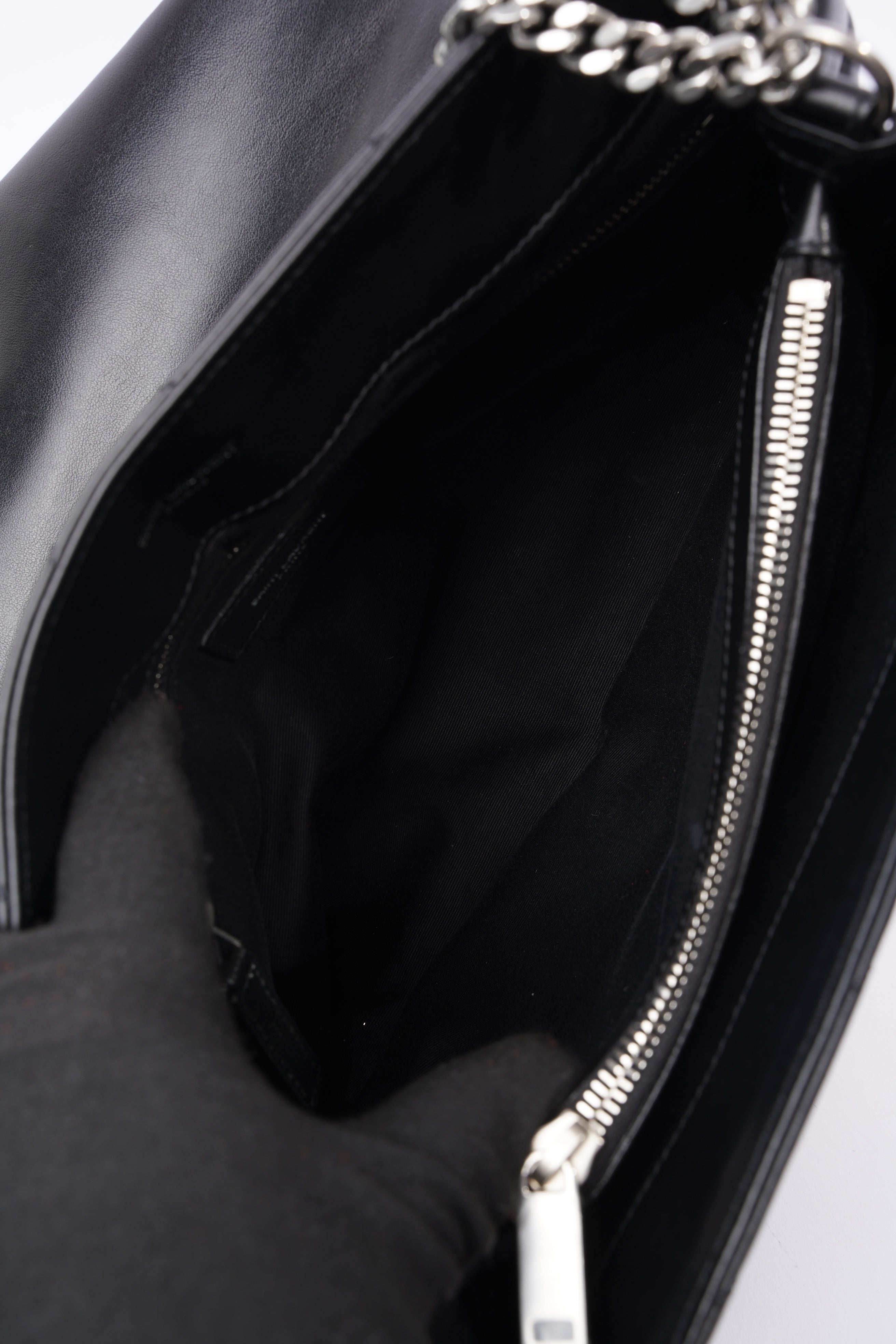 Saint Laurent Medium Lou Lou Black Calfskin Leather