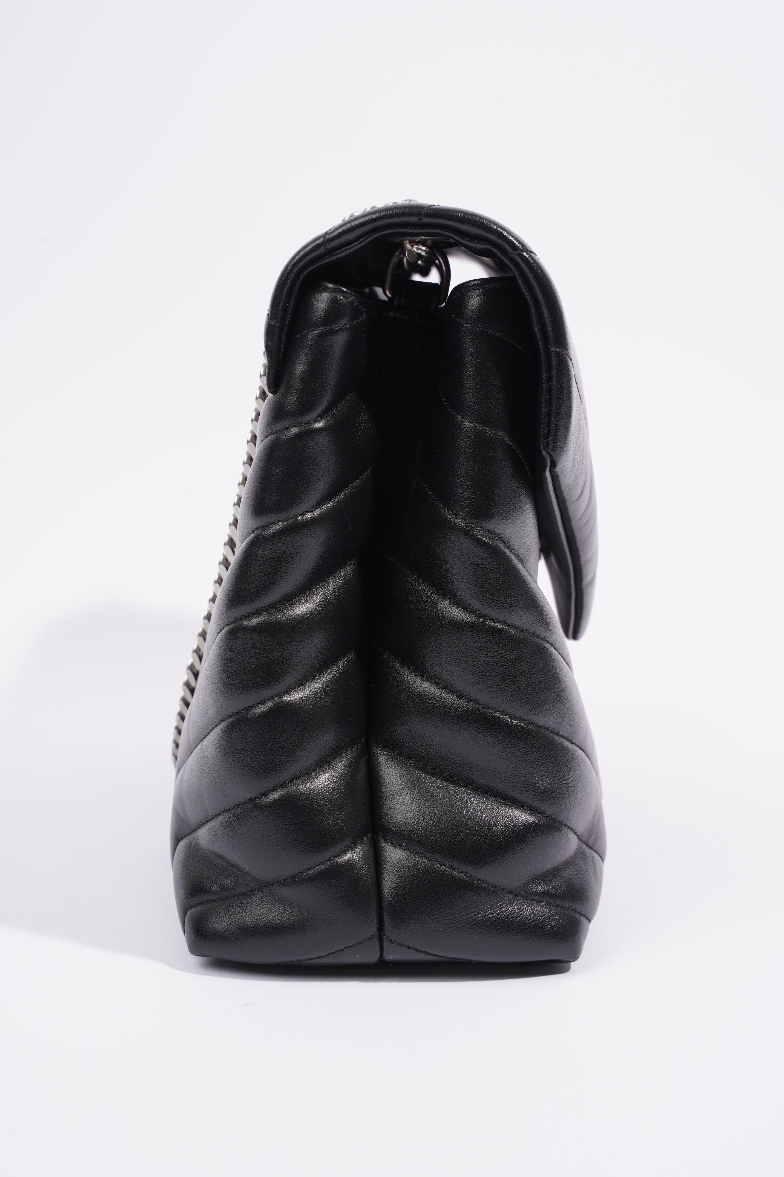 Saint Laurent Medium Lou Lou Black Calfskin Leather