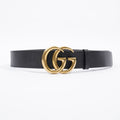 Gucci Marmont Belt Black / Gold Leather 80cm 32"