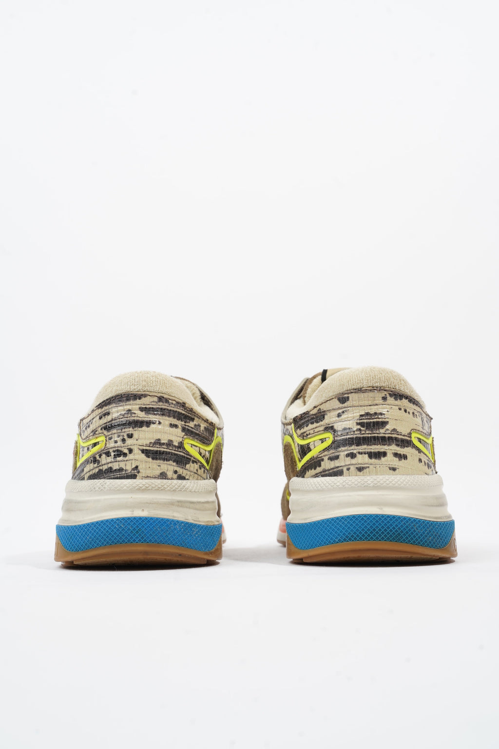 Gucci Ultrapace Sneaker Beige / Brown / Yellow Mesh EU 37 UK 4