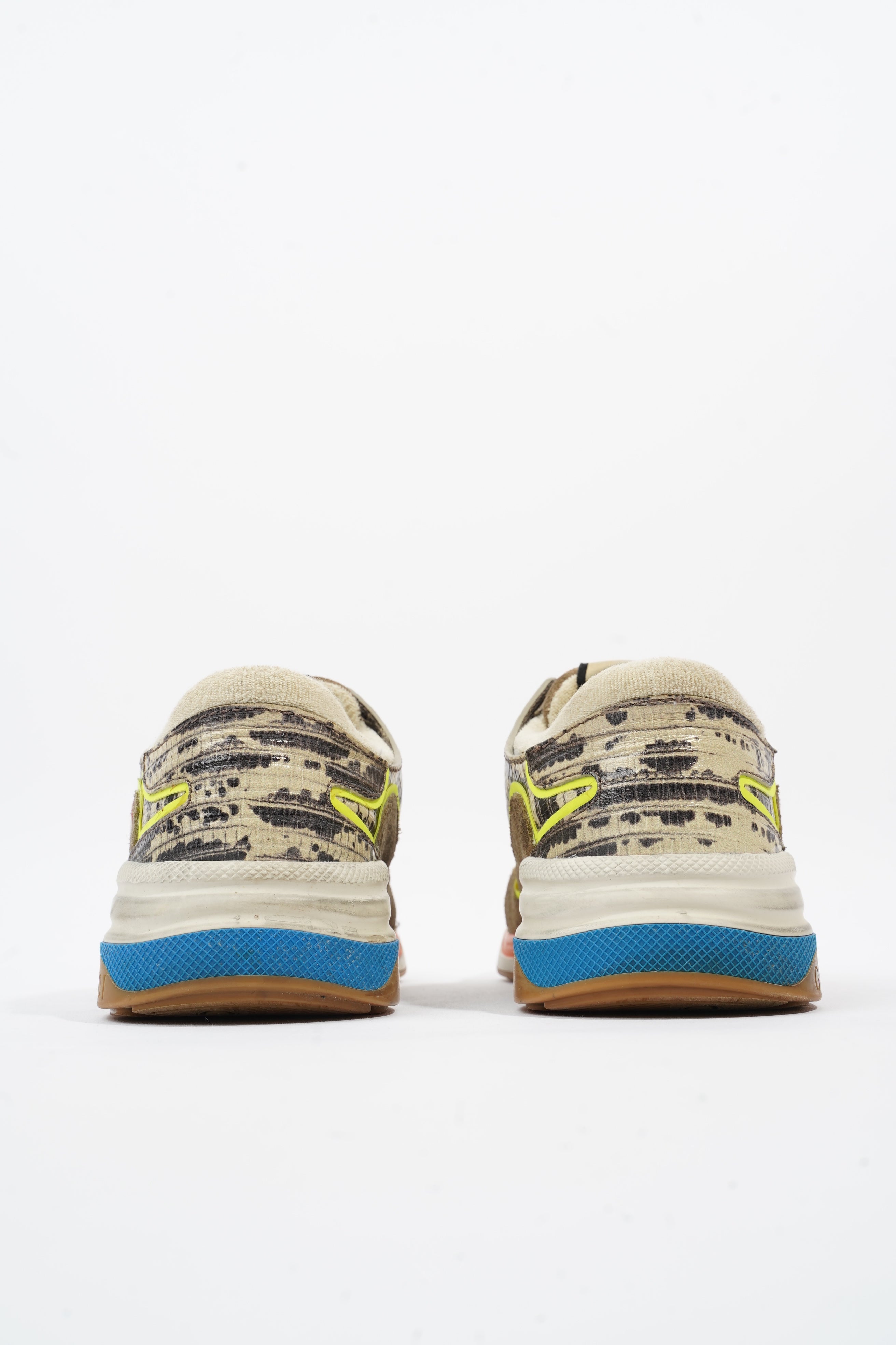Gucci Ultrapace Sneaker Beige / Brown / Yellow Mesh EU 37 UK 4