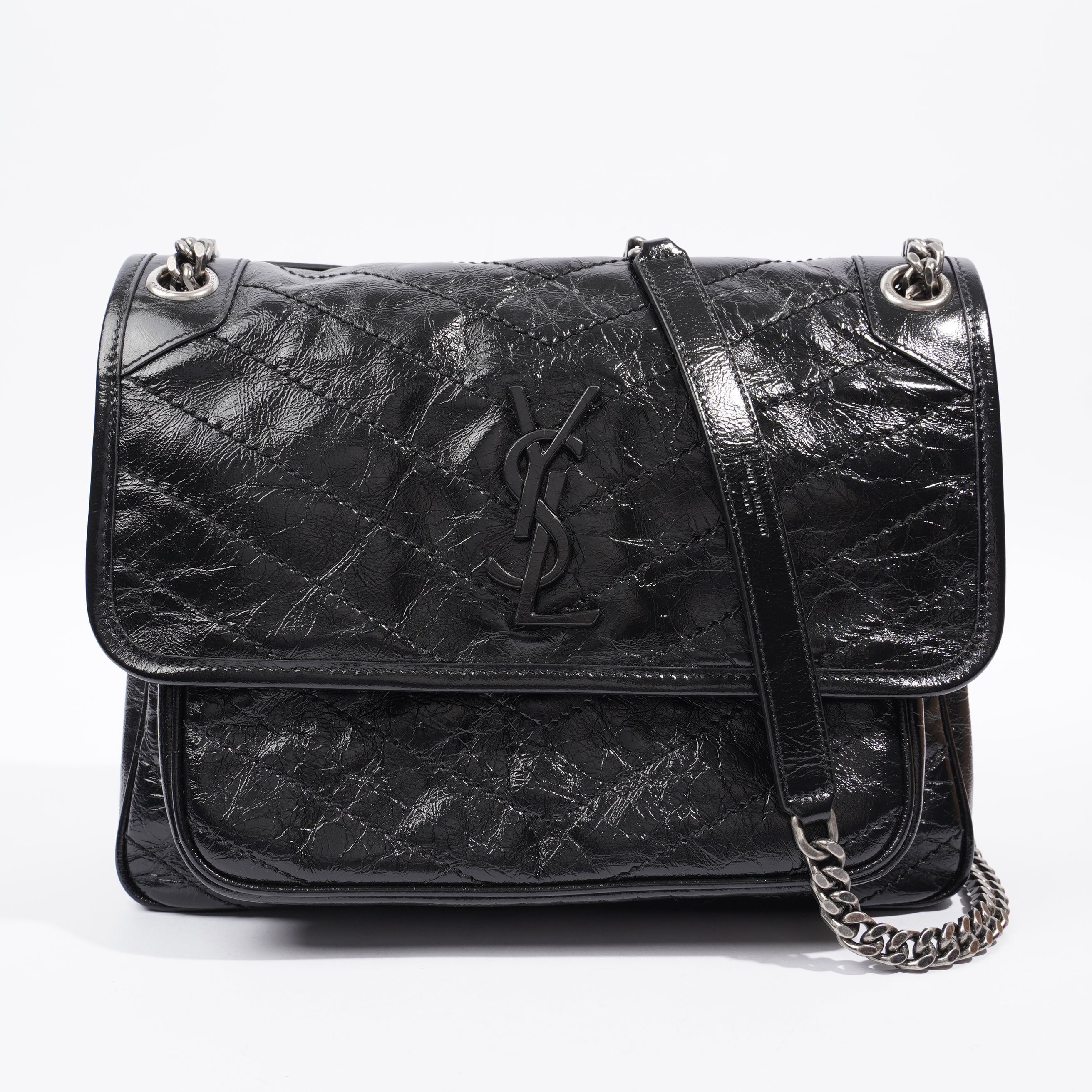 Saint Laurent Niki Black Leather Medium