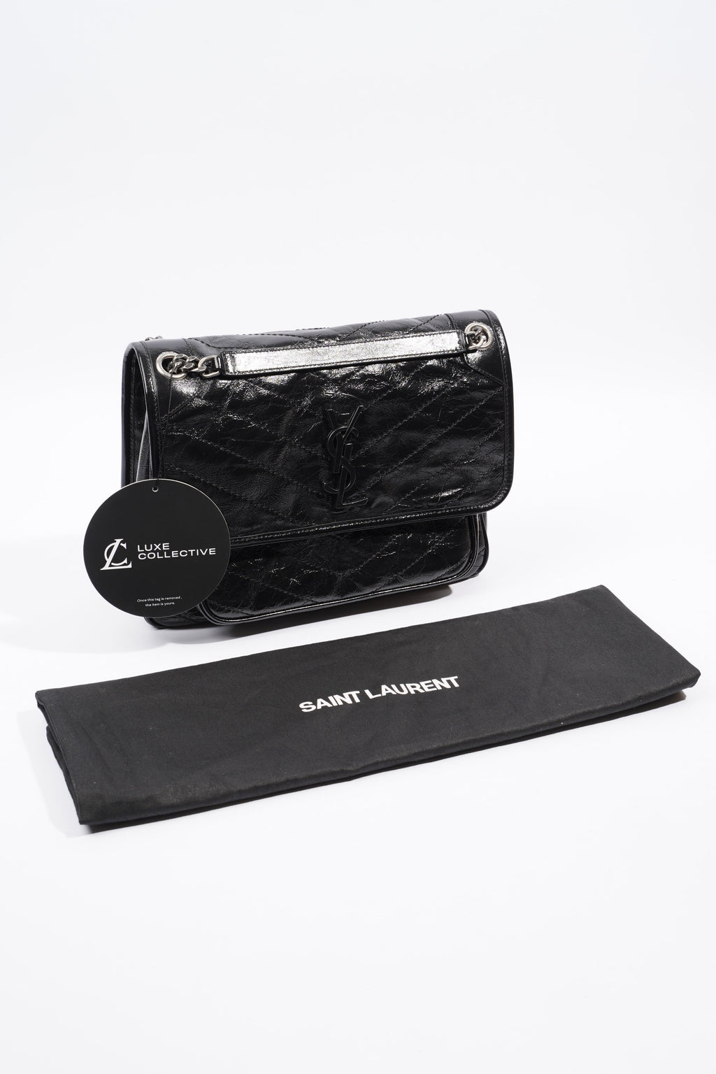 Saint Laurent Niki Black Leather Medium