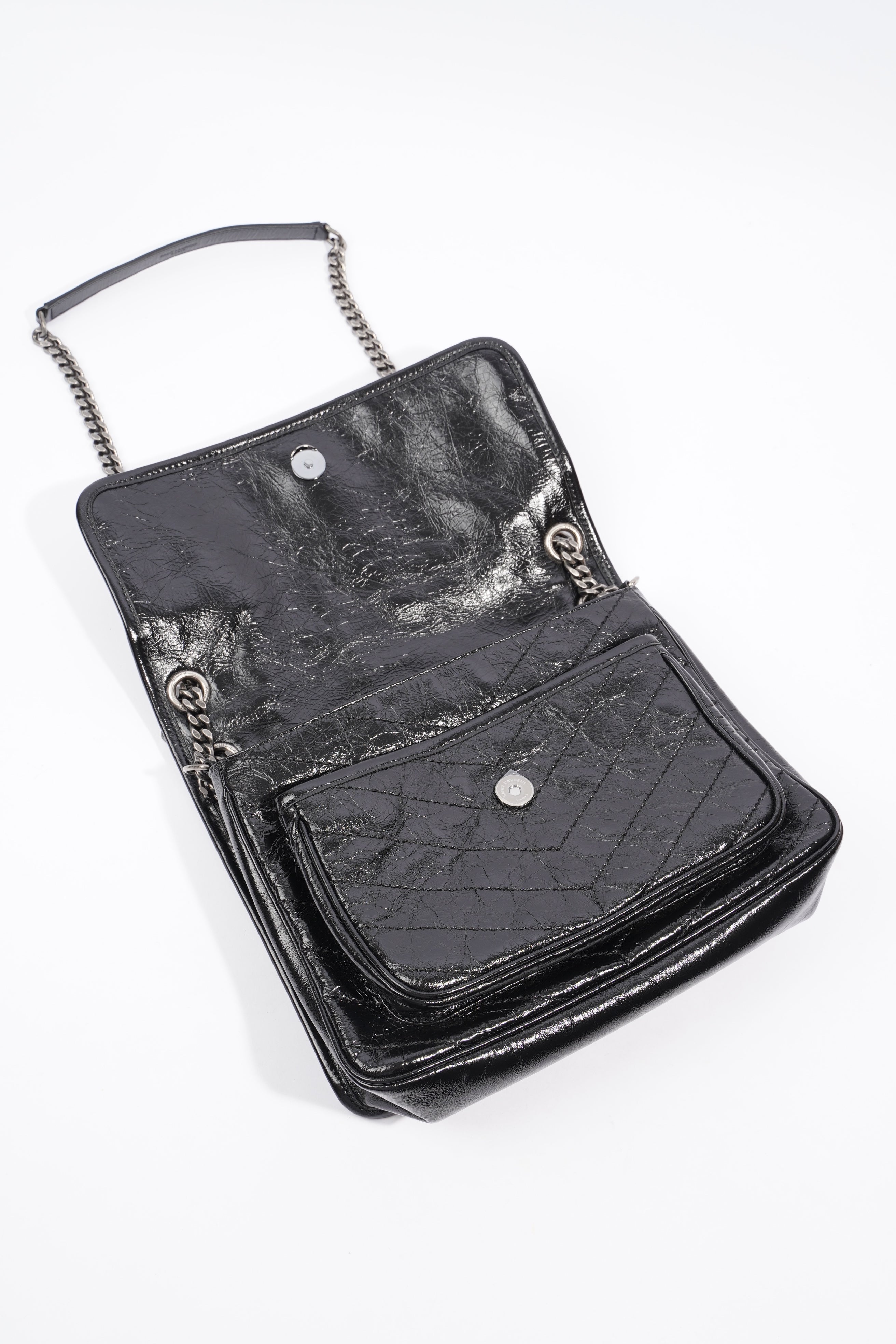 Saint Laurent Niki Black Leather Medium