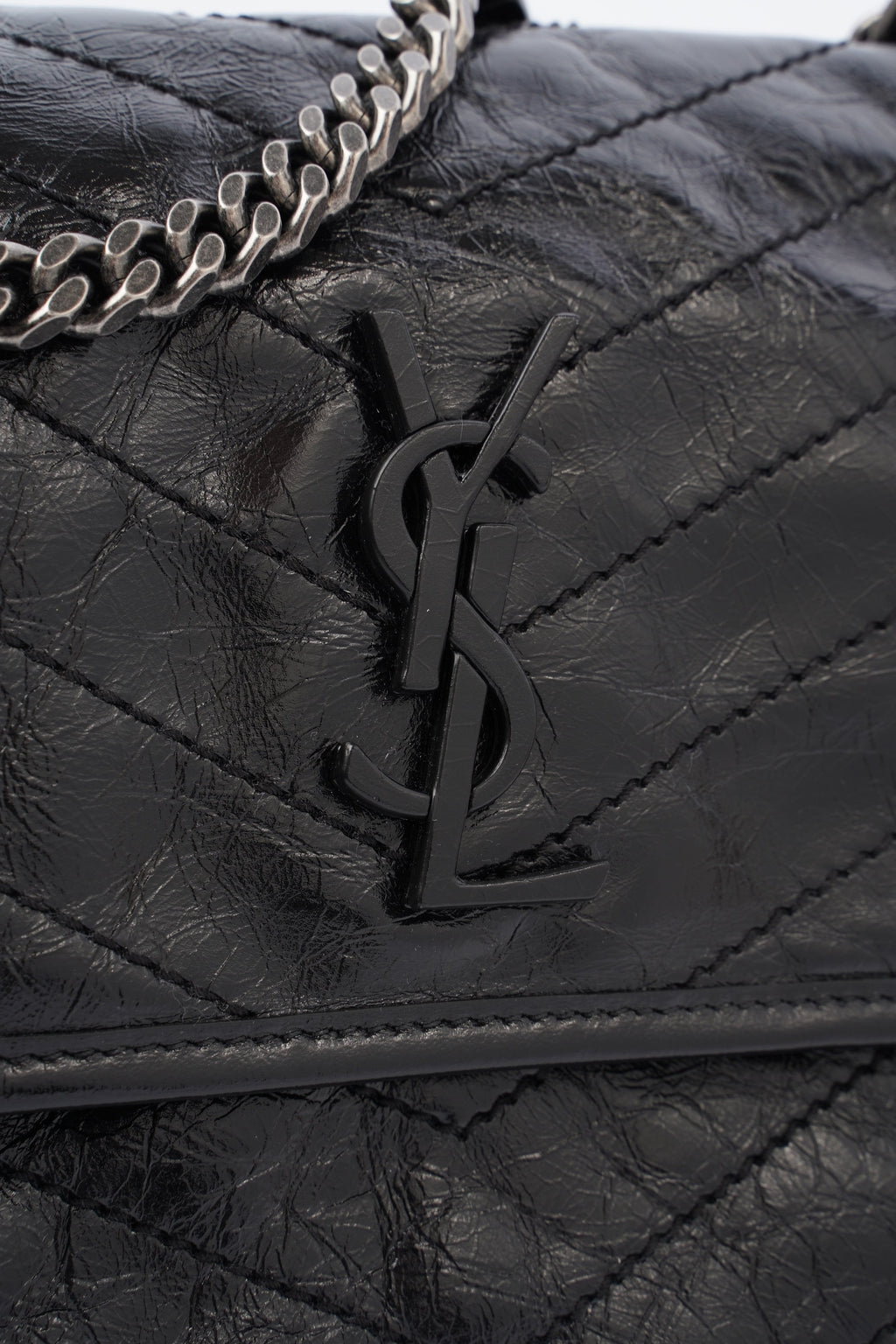Saint Laurent Niki Black Leather Medium
