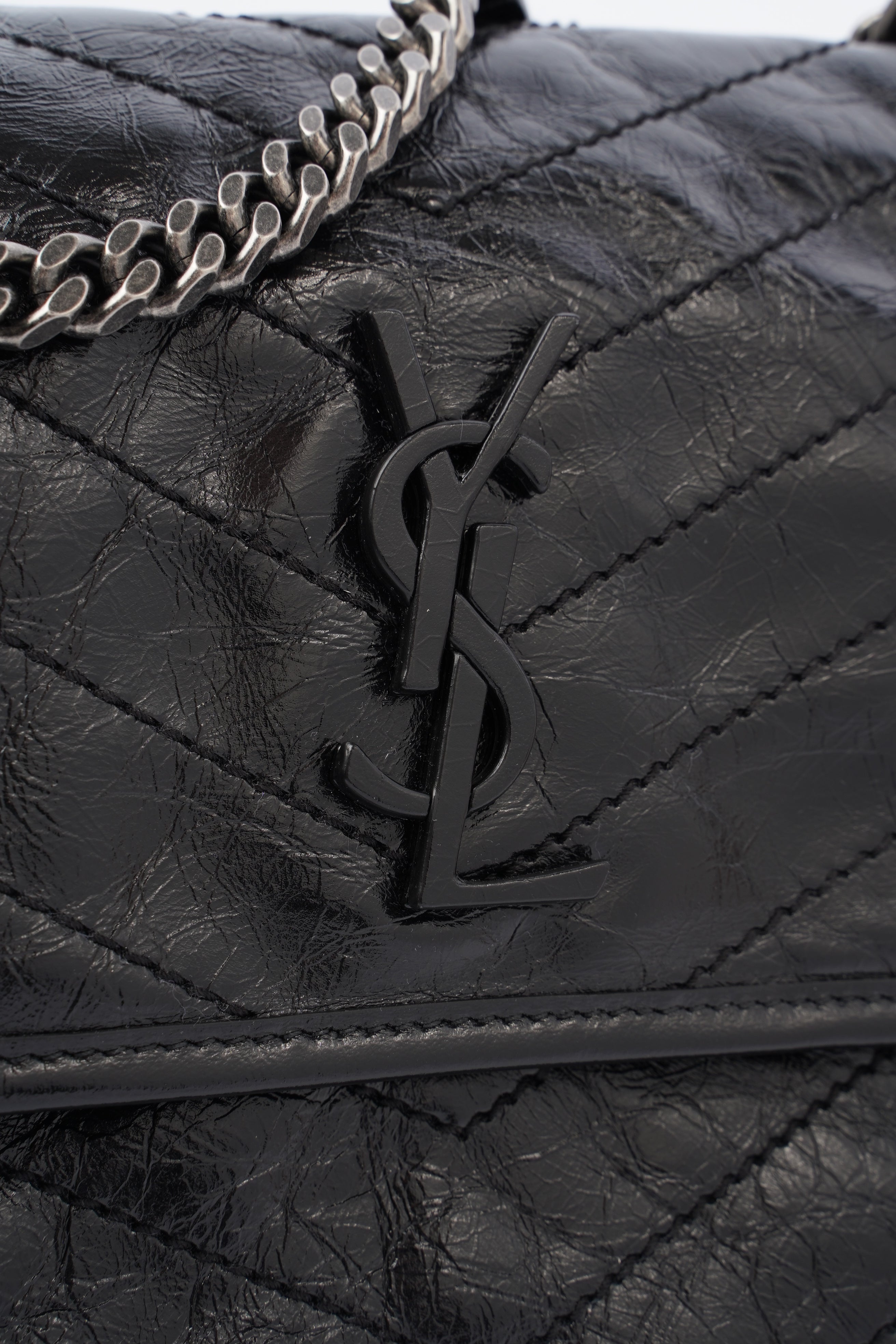 Saint Laurent Niki Black Leather Medium