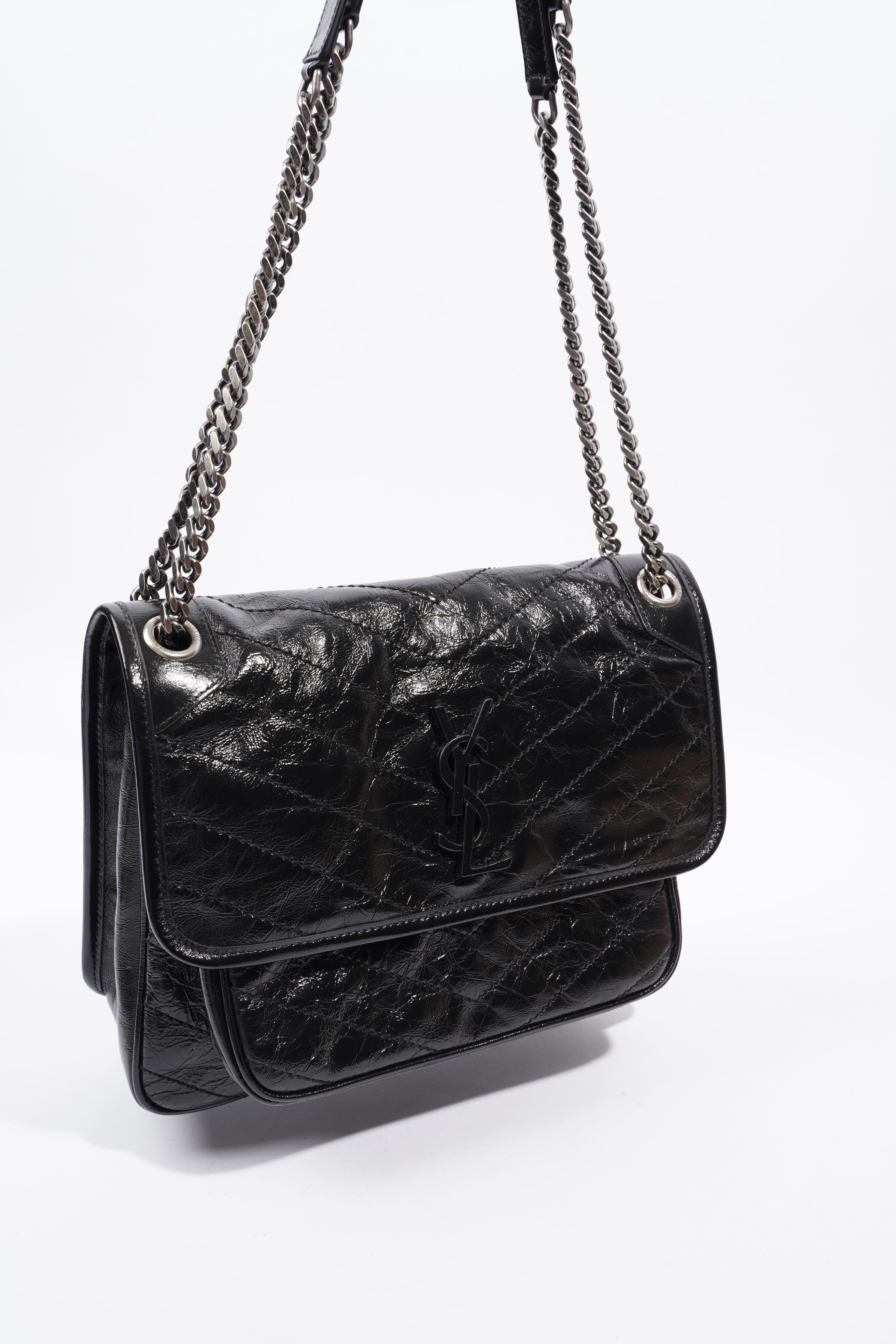 Saint Laurent Niki Black Leather Medium