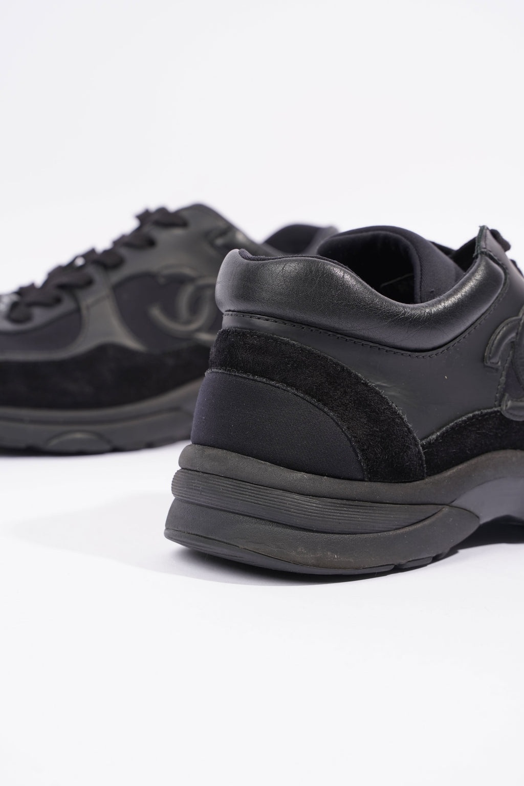Chanel CC Logo Sneaker Black Suede EU 40 UK 7