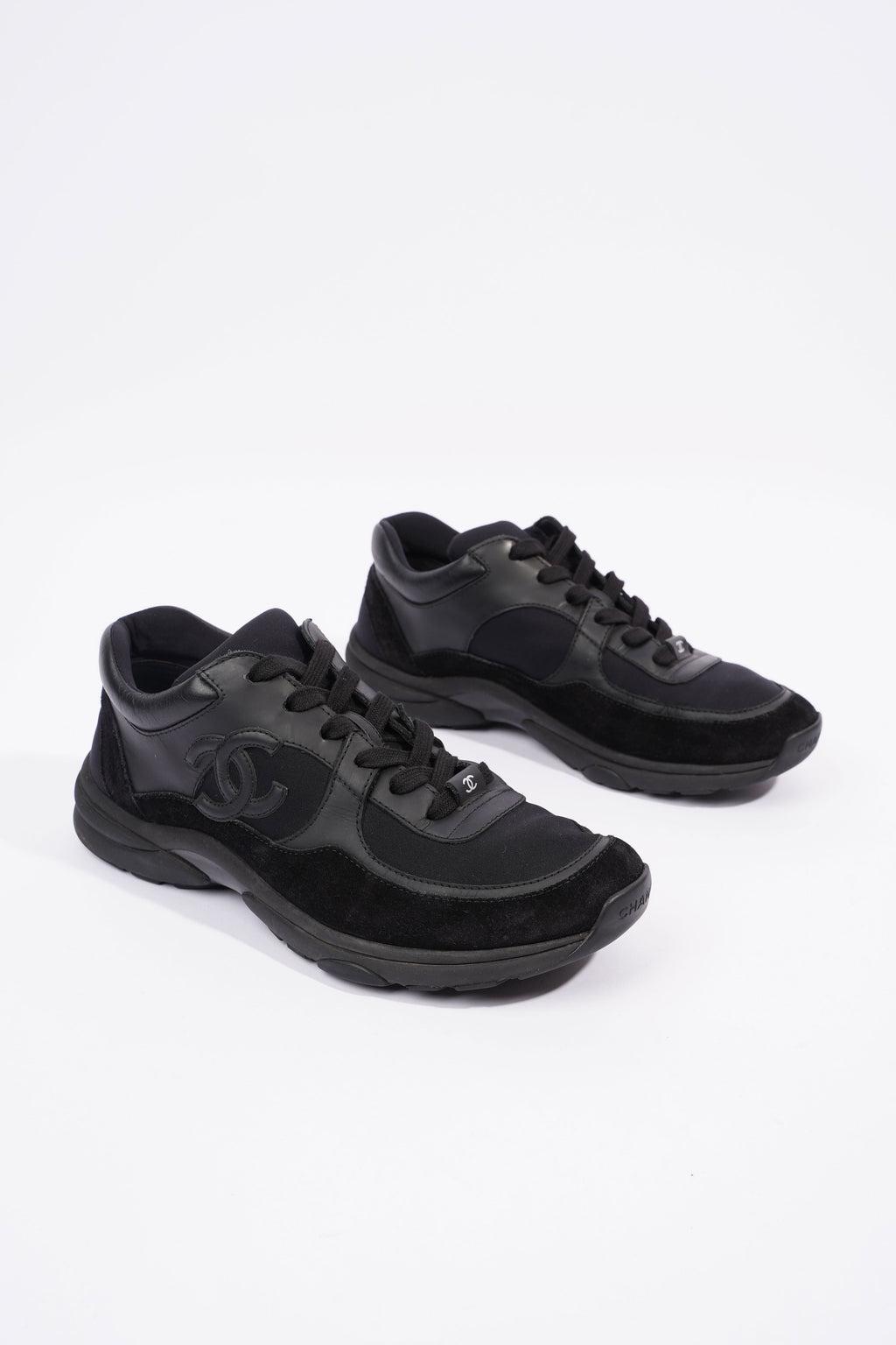 Chanel CC Logo Sneaker Black Suede EU 40 UK 7
