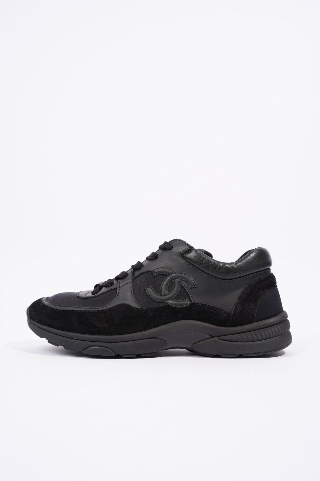Chanel CC Logo Sneaker Black Suede EU 40 UK 7