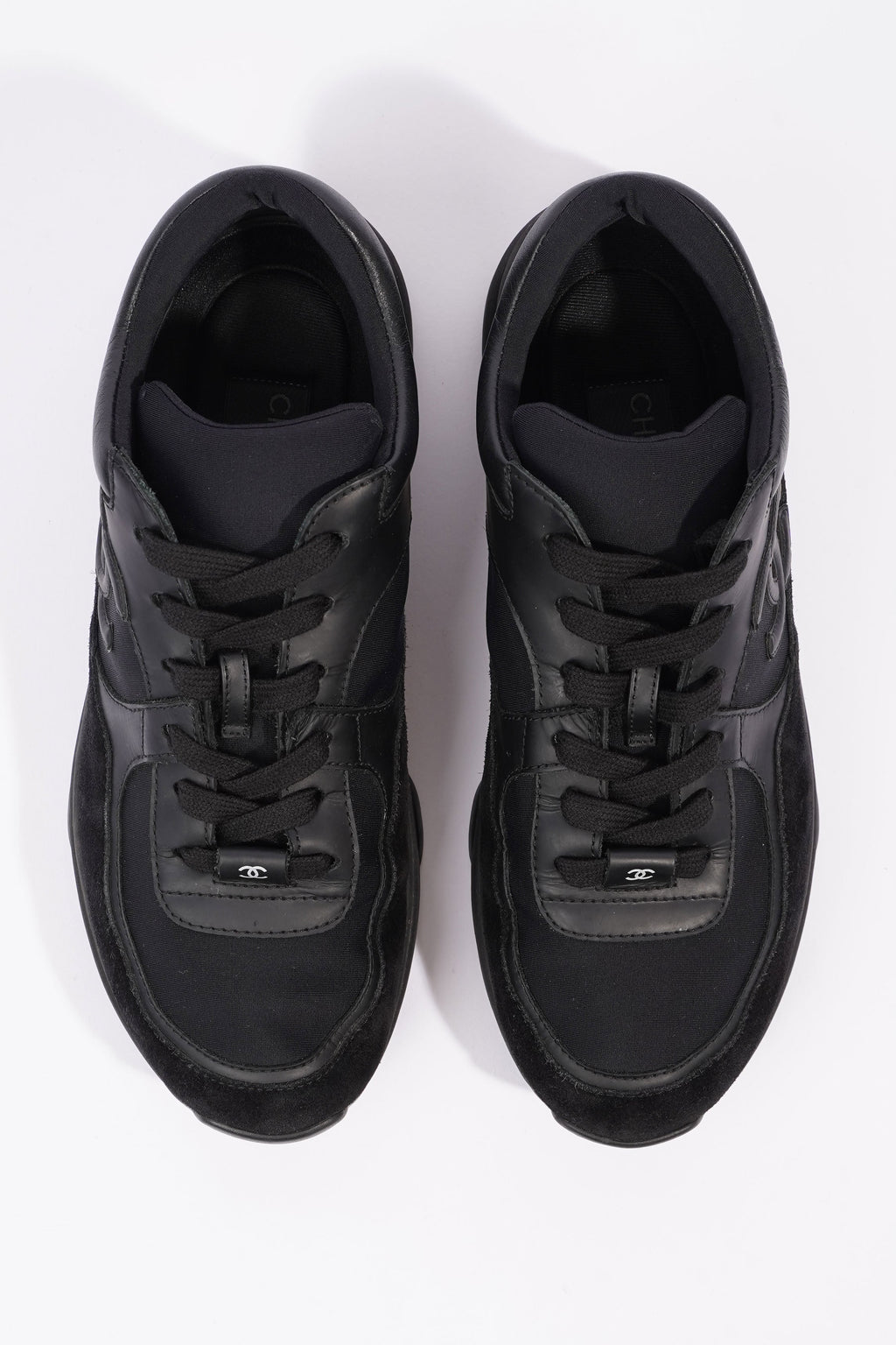 Chanel CC Logo Sneaker Black Suede EU 40 UK 7