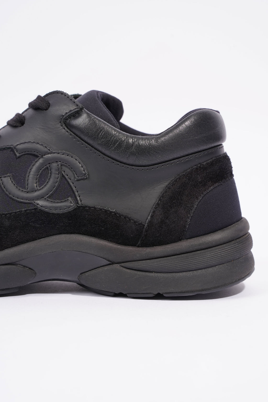 Chanel CC Logo Sneaker Black Suede EU 40 UK 7