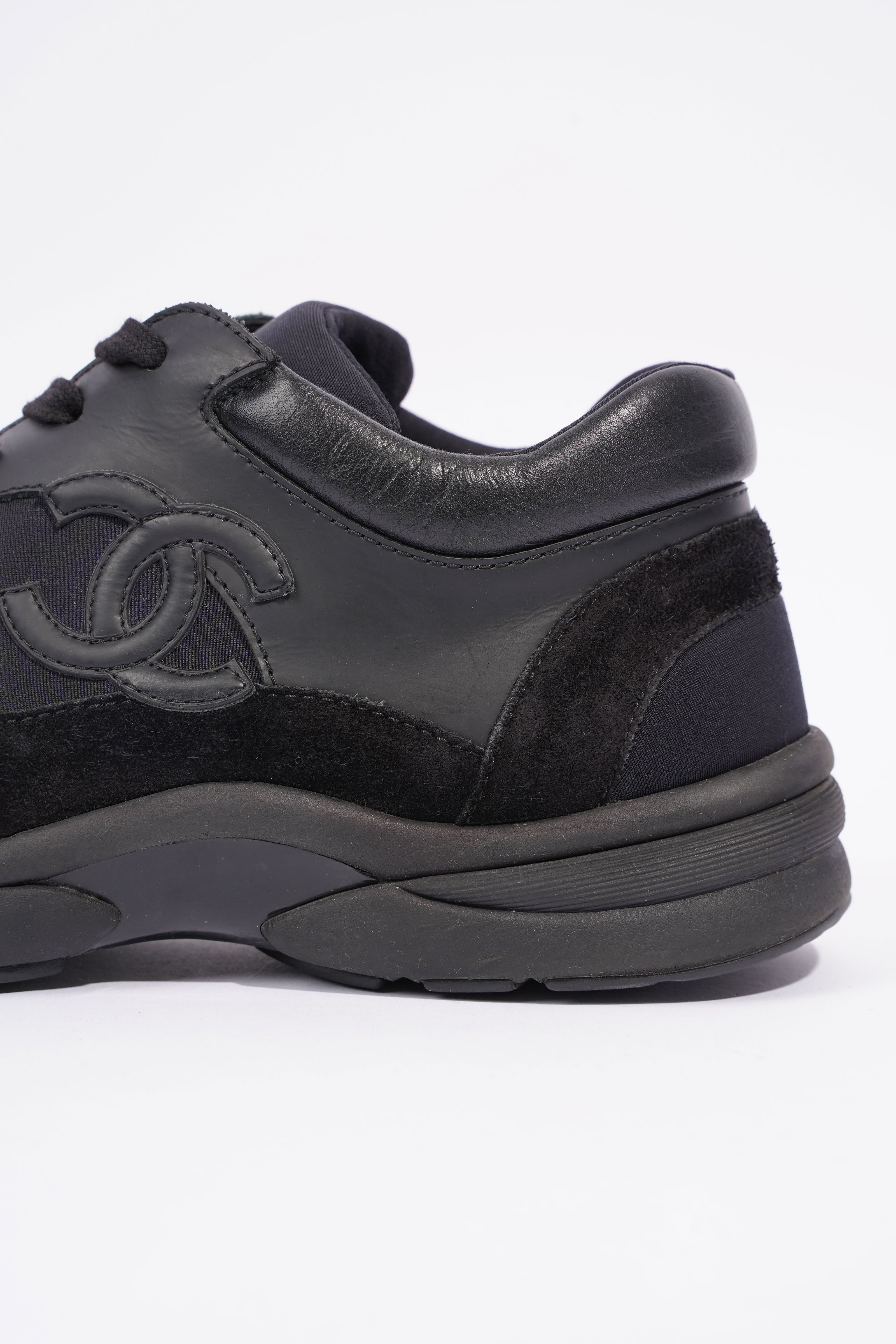 Chanel CC Logo Sneaker Black Suede EU 40 UK 7