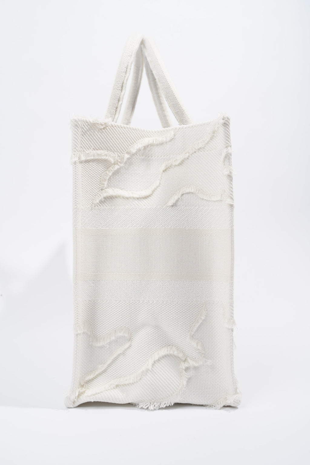 Christian Dior Book Tote Cream Canvas Medium