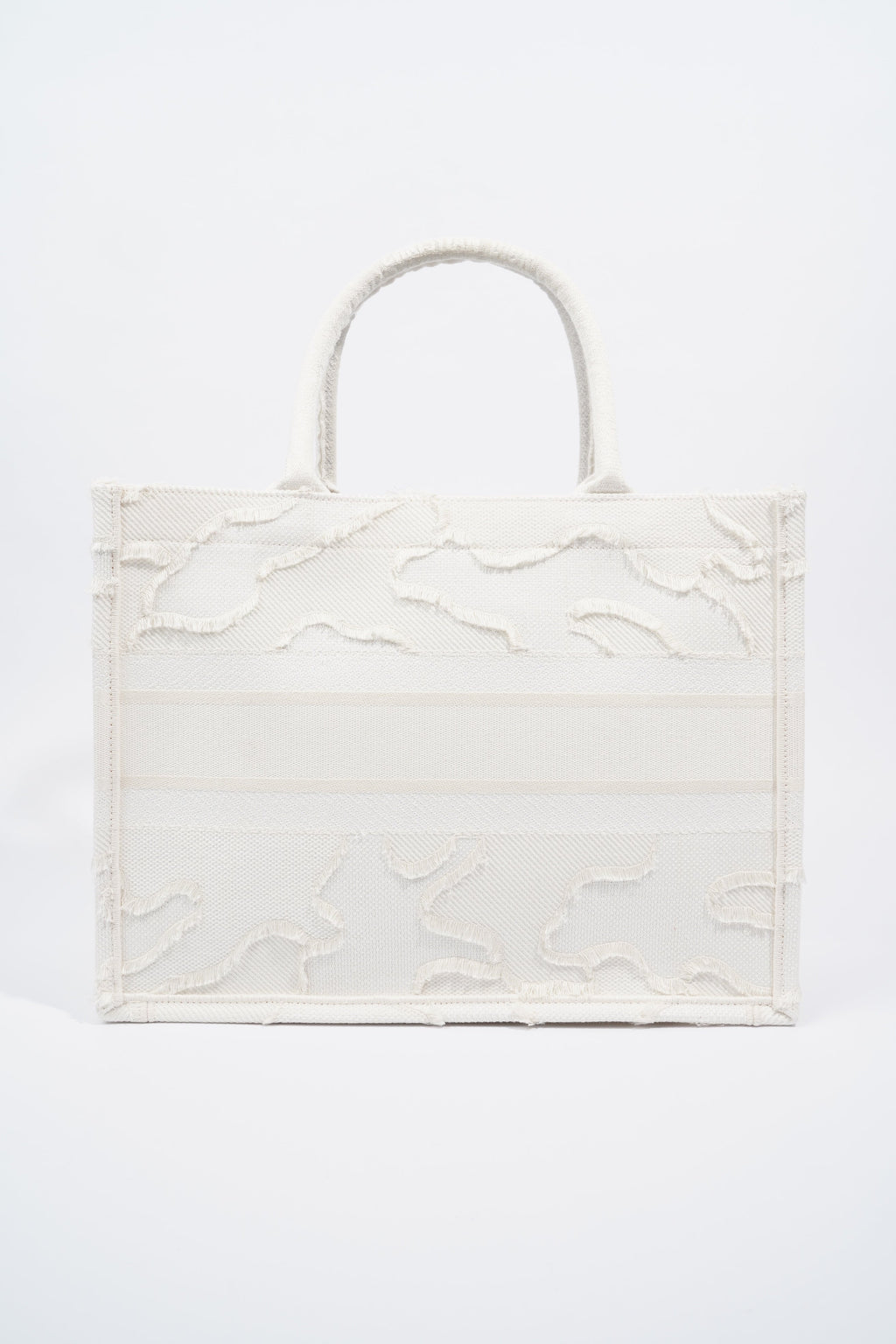 Christian Dior Book Tote Cream Canvas Medium