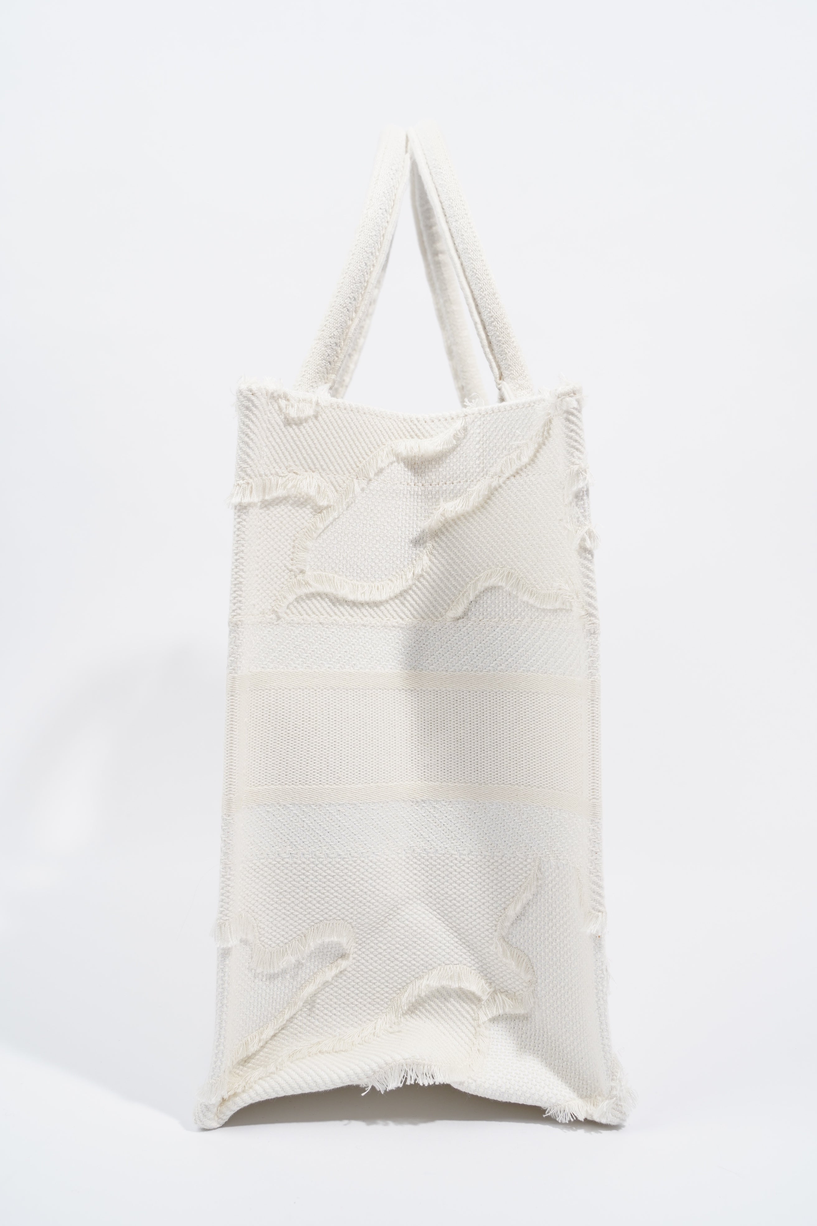 Christian Dior Book Tote Cream Canvas Medium