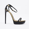Saint Laurent Janis Black / Gold Leather EU 39 UK 6