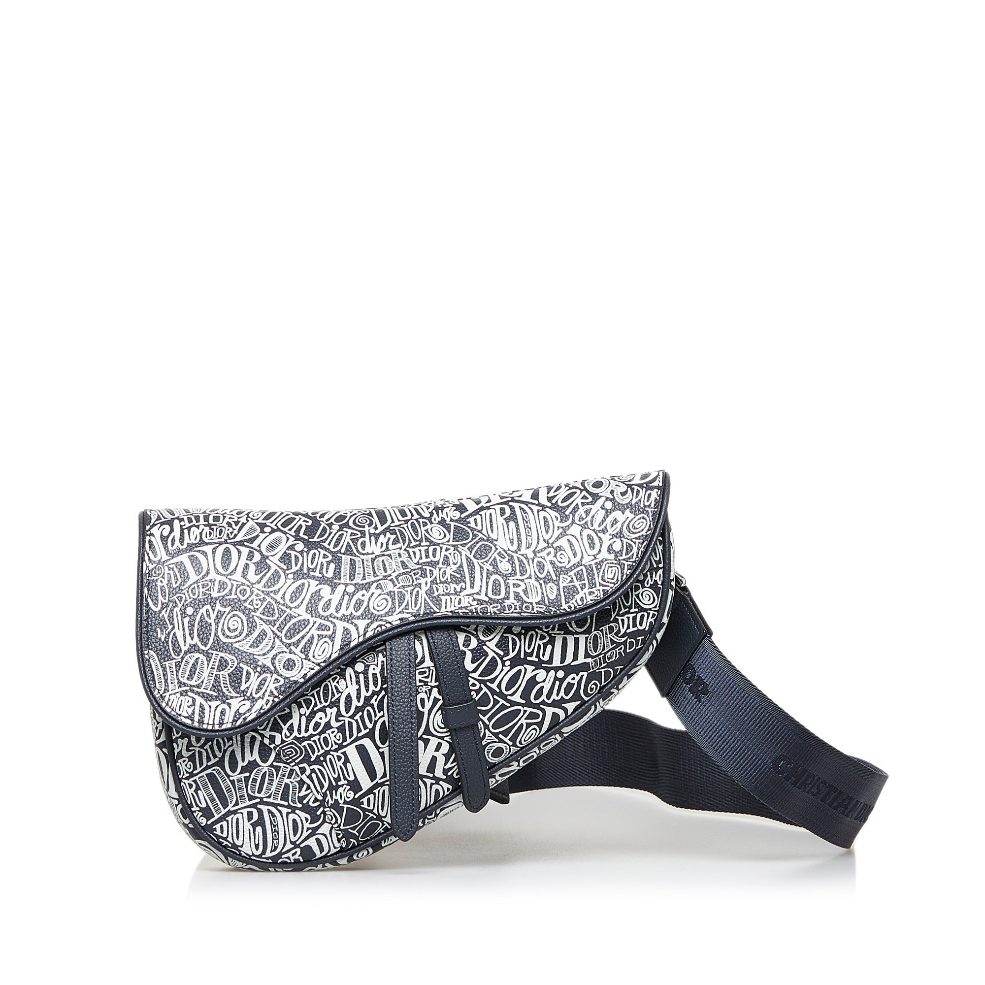 DIOR x Stussy Printed Saddle Crossbody Bag