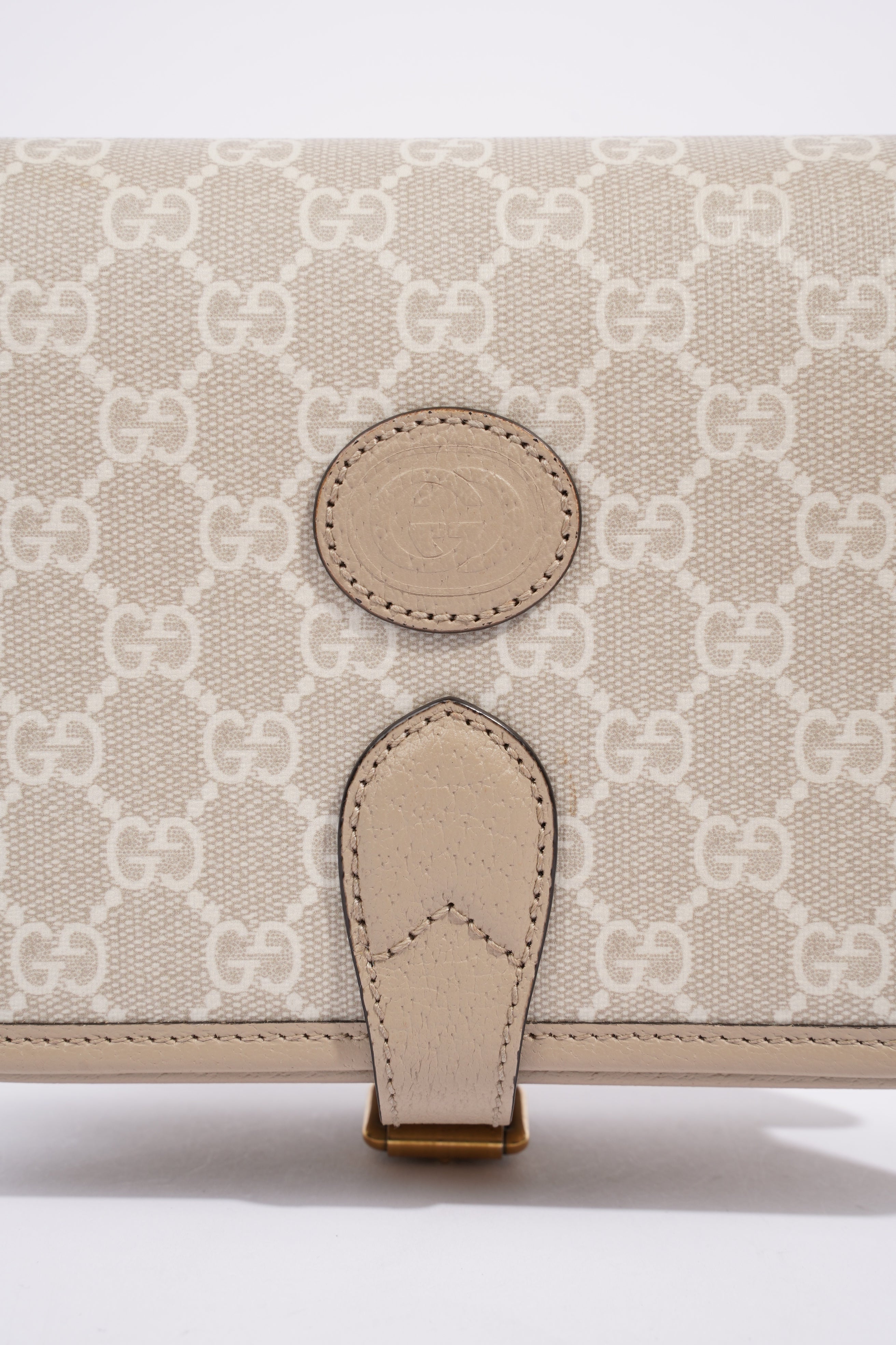 Gucci Mini Crossbody Beige Coated Canvas