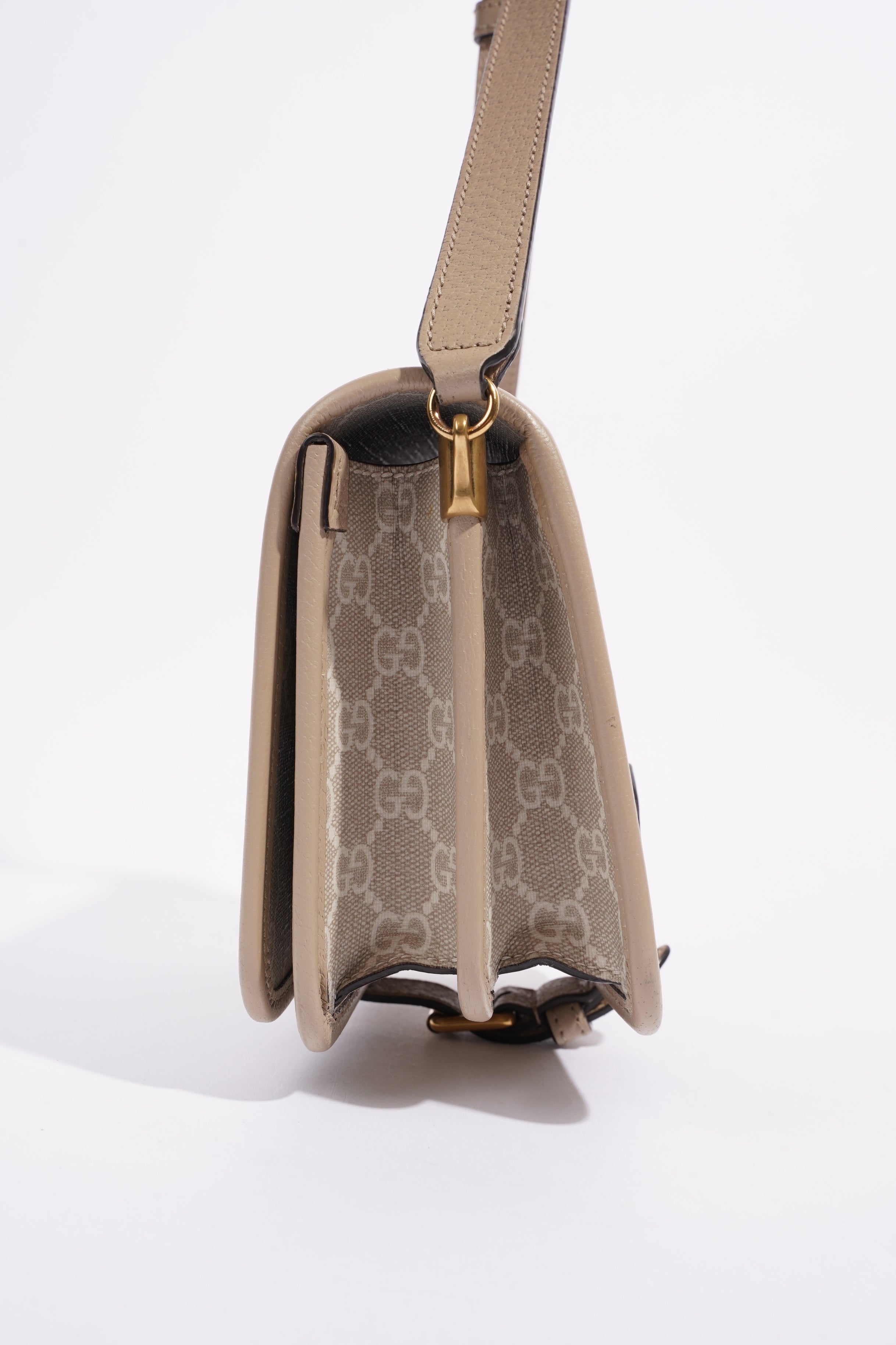 Gucci Mini Crossbody Beige Coated Canvas