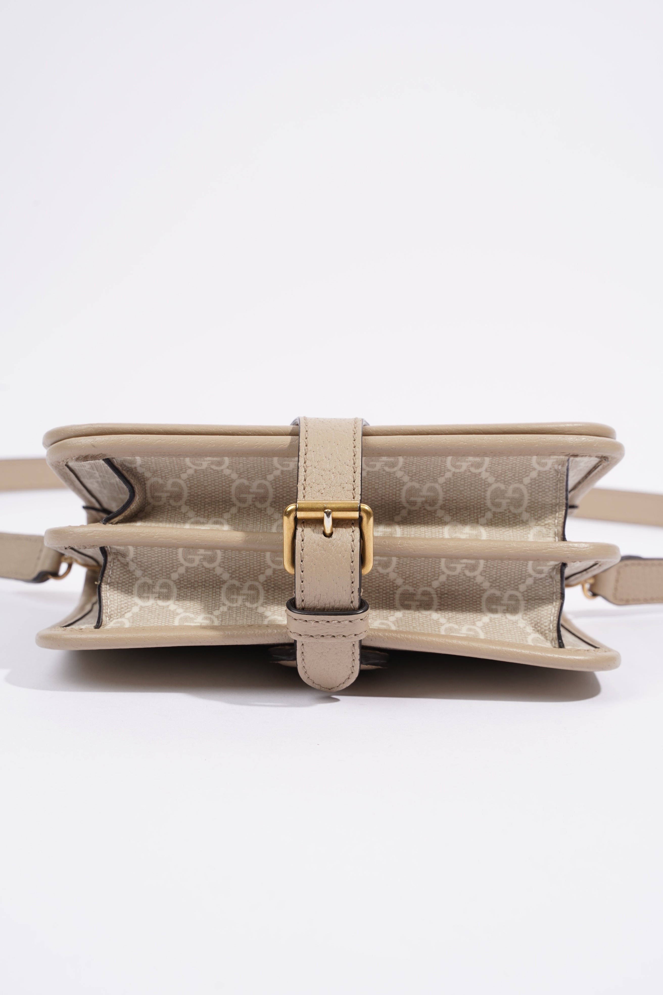 Gucci Mini Crossbody Beige Coated Canvas