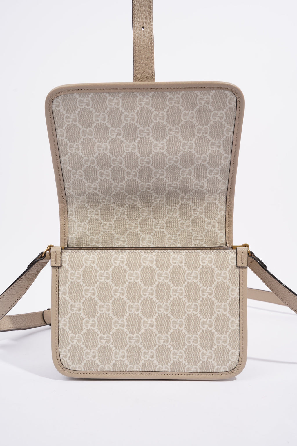 Gucci Mini Crossbody Beige Coated Canvas
