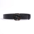 Gucci Signature Belt Black Leather 85cm 34"