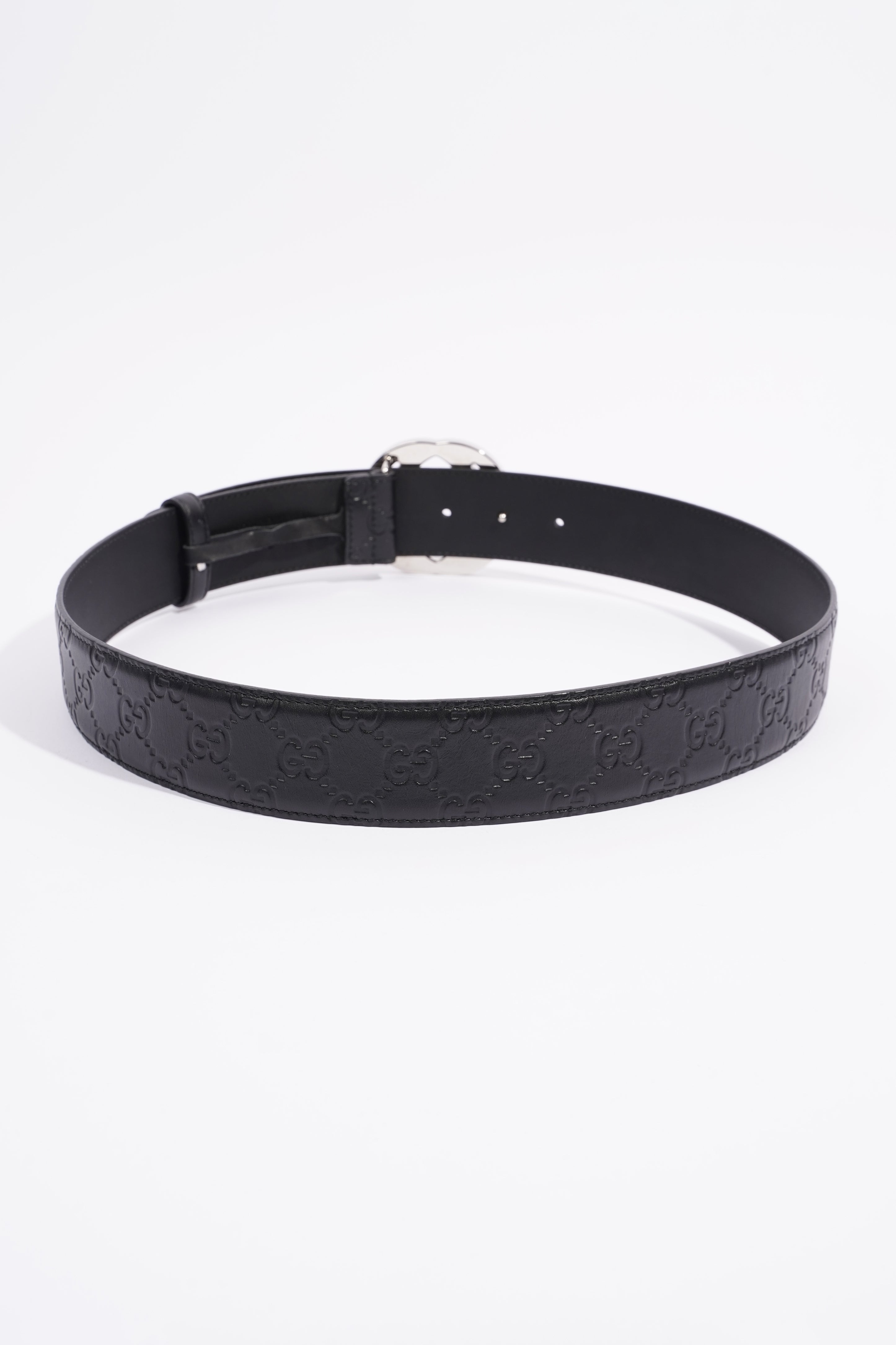 Gucci Signature Belt Black Leather 85cm 34"