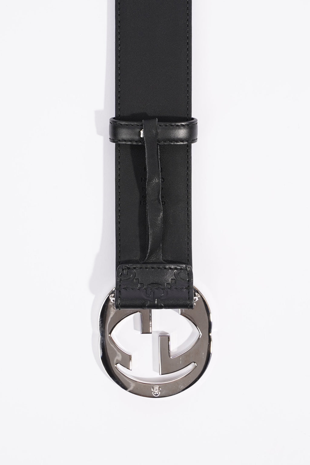 Gucci Signature Belt Black Leather 85cm 34"
