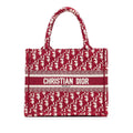 Dior Book Tote Small Red Oblique Canvas