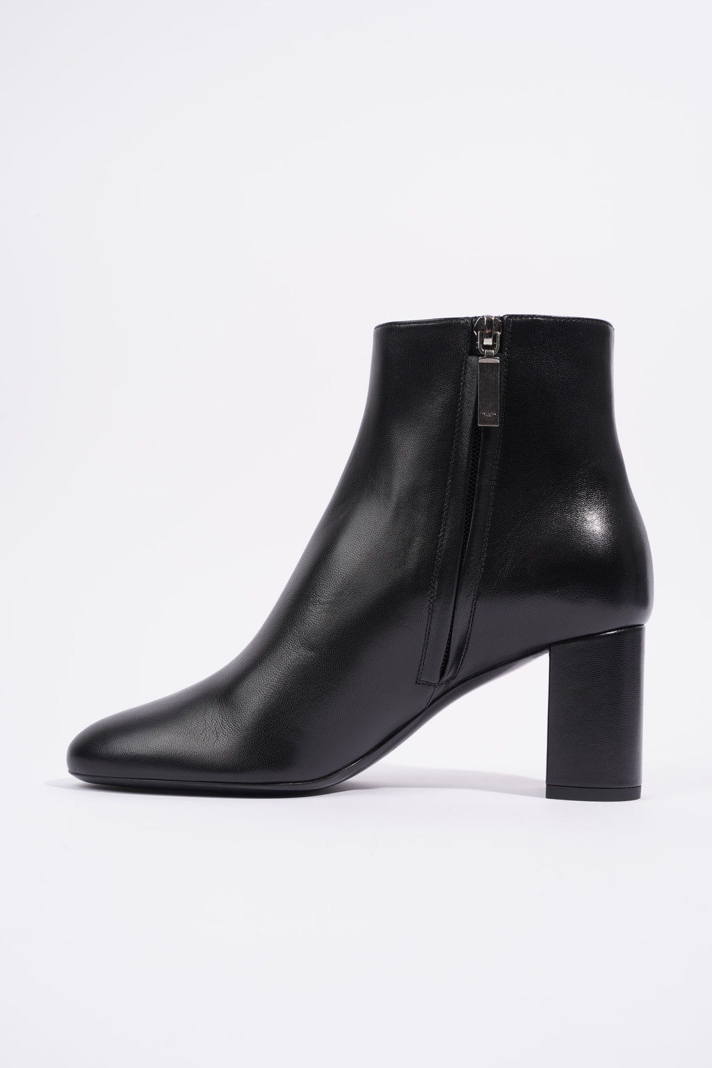 Saint Laurent Lou Ankle Boots Black Leather EU 37 UK 4
