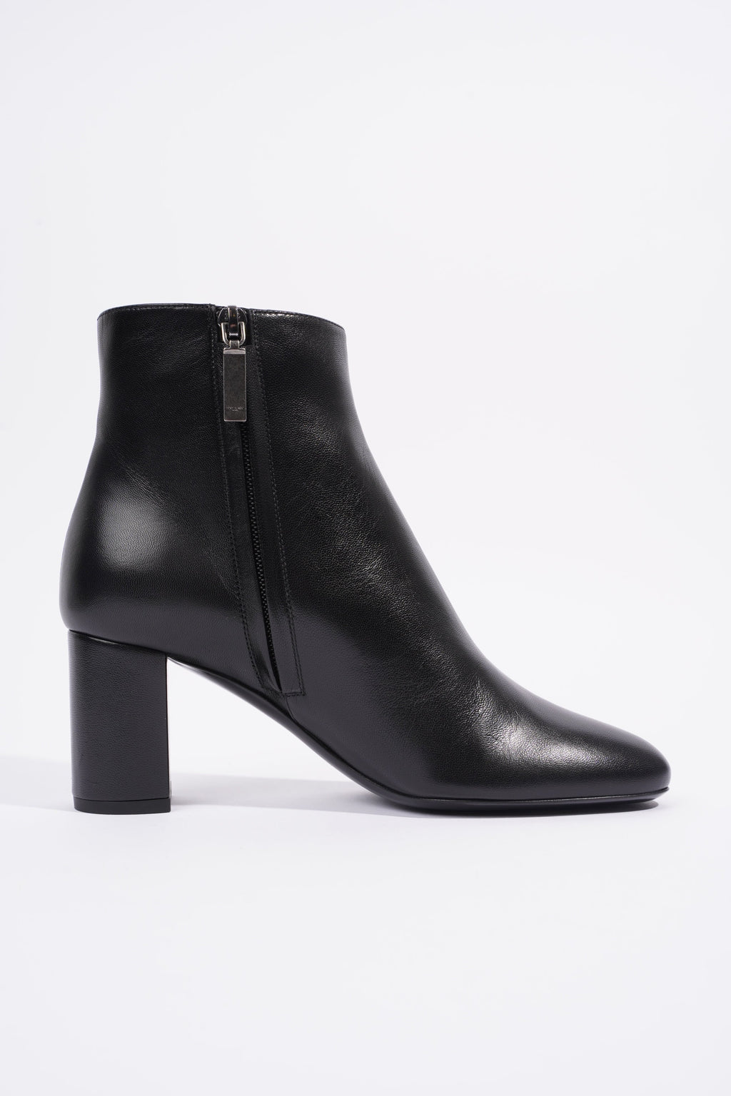 Saint Laurent Lou Ankle Boots Black Leather EU 37 UK 4
